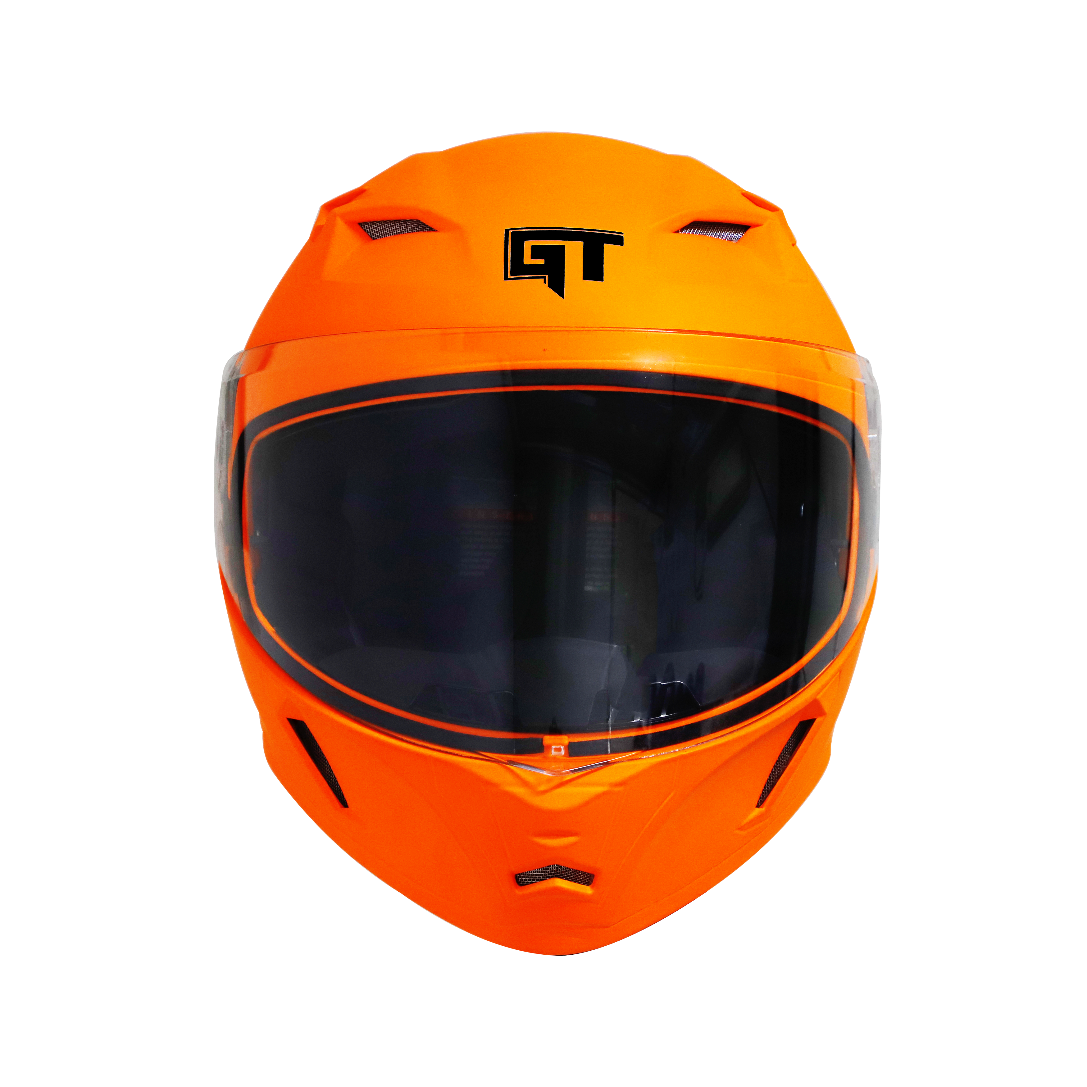 Steelbird SBA-21 GT Full Face ISI Certified Helmet (Glossy Fluo Orange With Clear Visor)