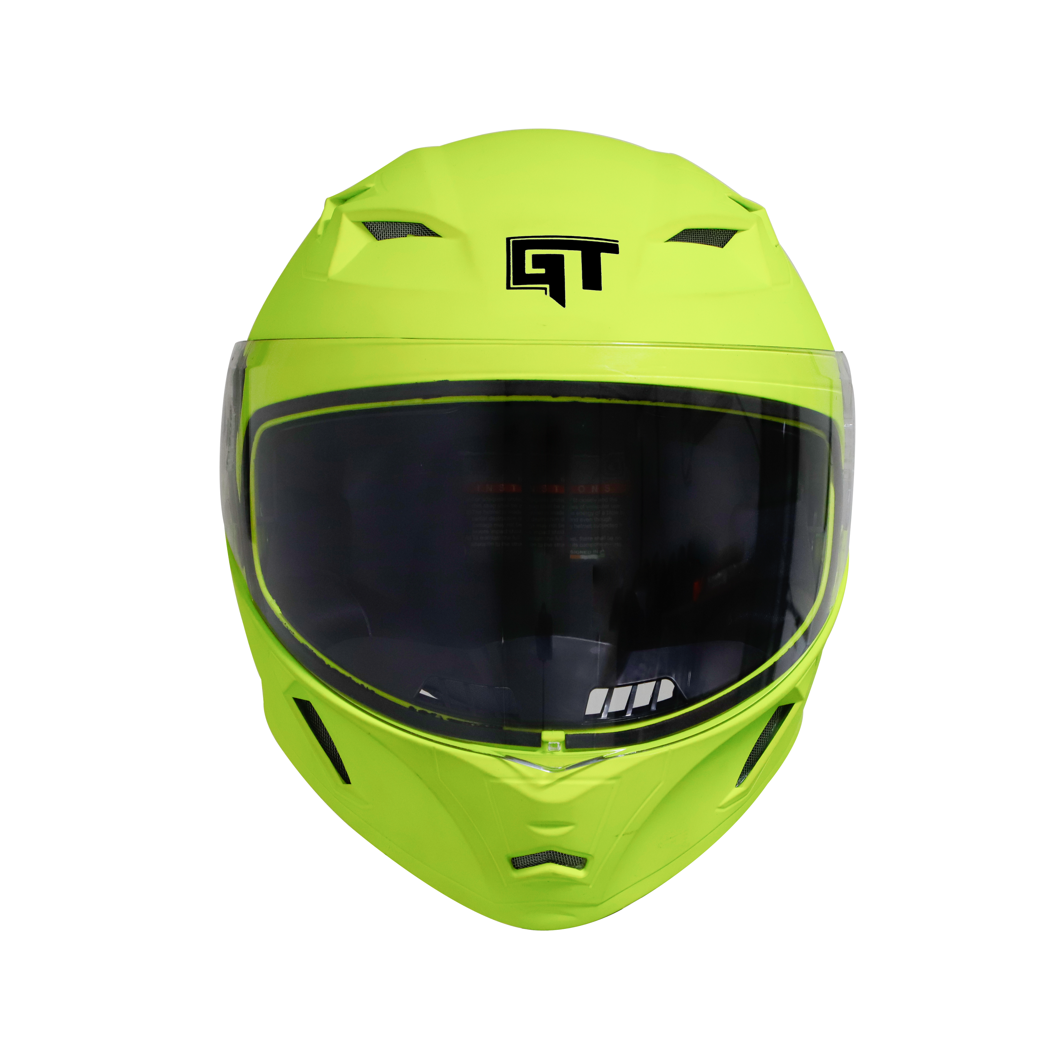 Steelbird SBA-21 GT Full Face ISI Certified Helmet (Glossy Fluo Neon With Clear Visor)