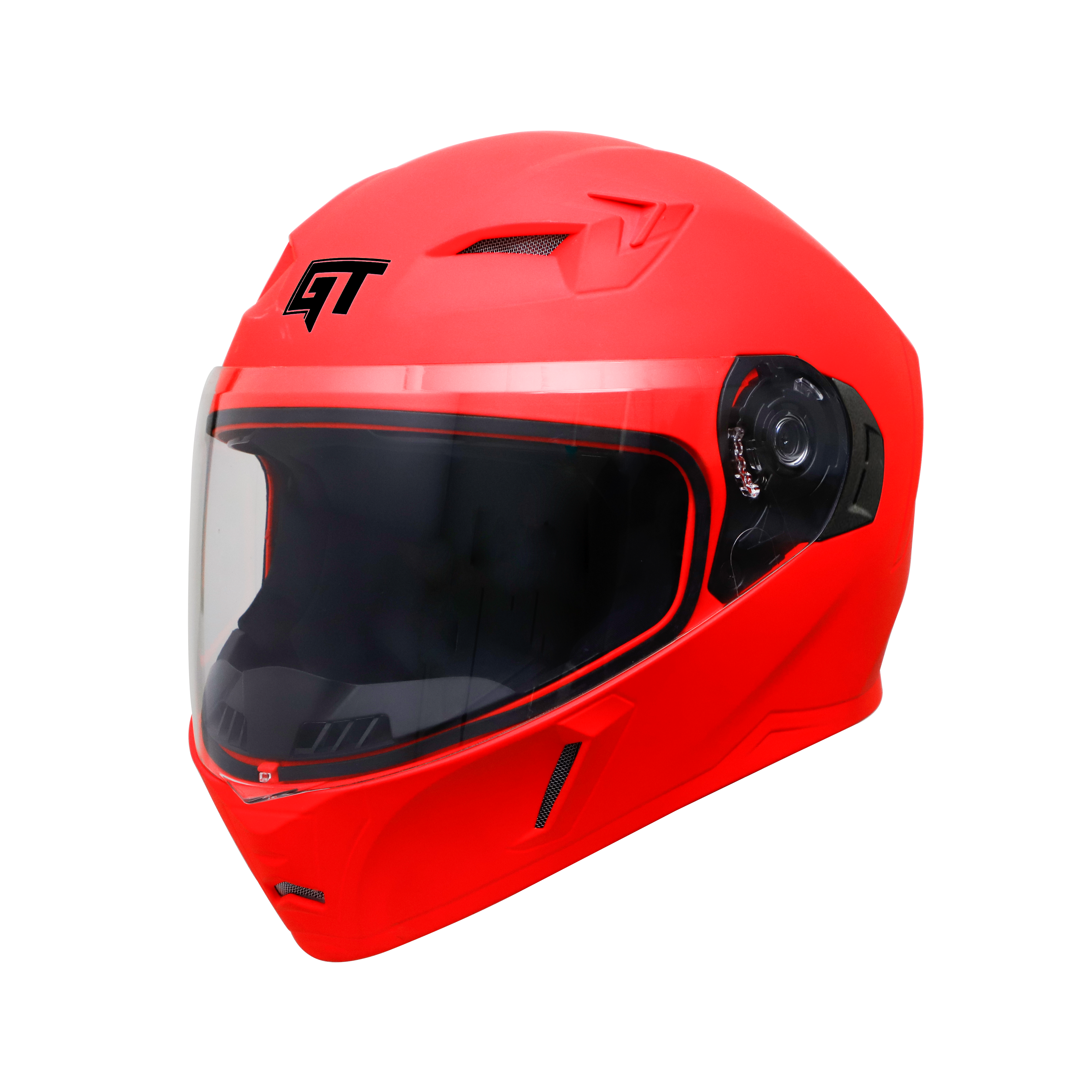 Steelbird SBA-21 GT Full Face ISI Certified Helmet (Glossy Fluo Watermelon With Clear Visor)