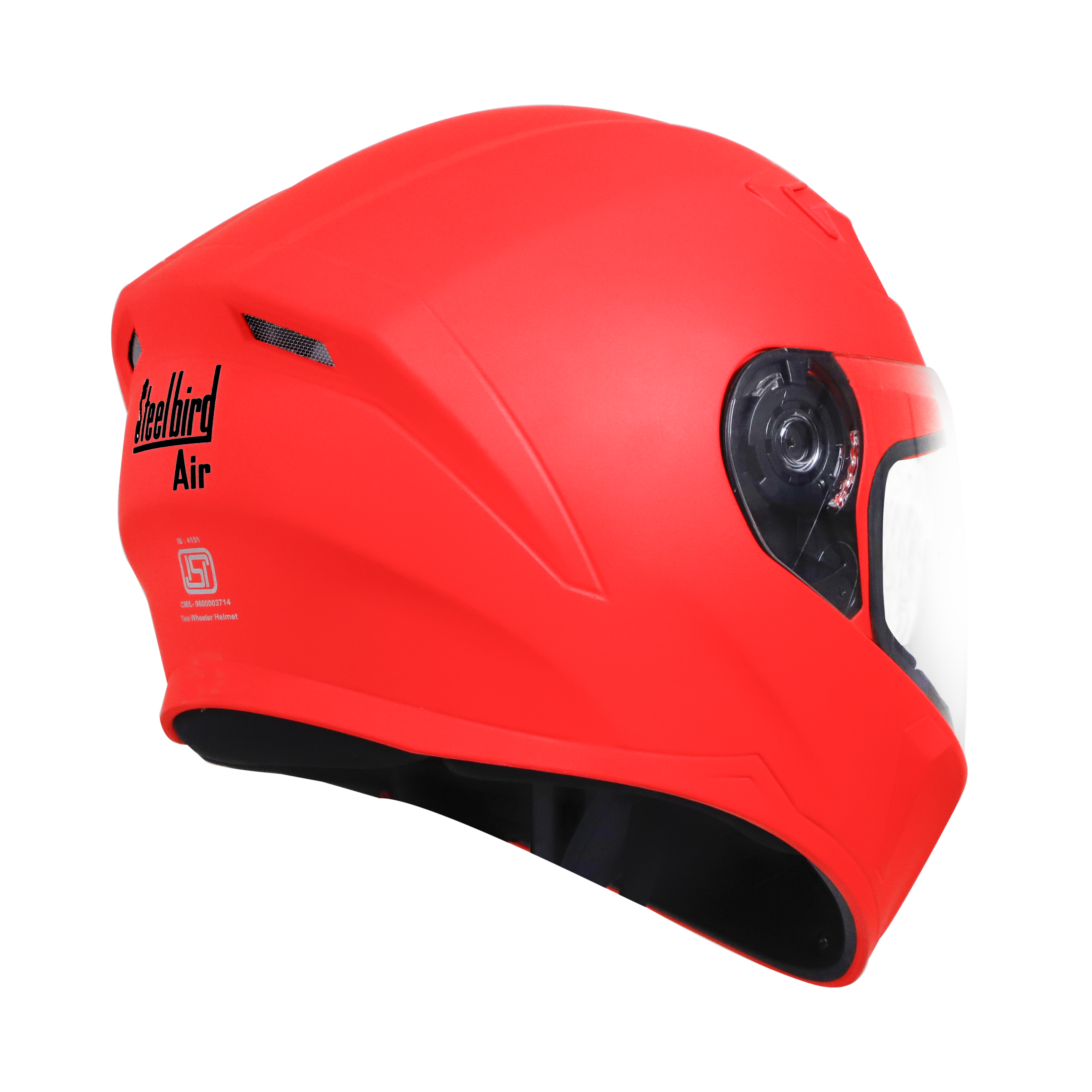 Steelbird SBA-21 GT Full Face ISI Certified Helmet (Glossy Fluo Watermelon With Clear Visor)