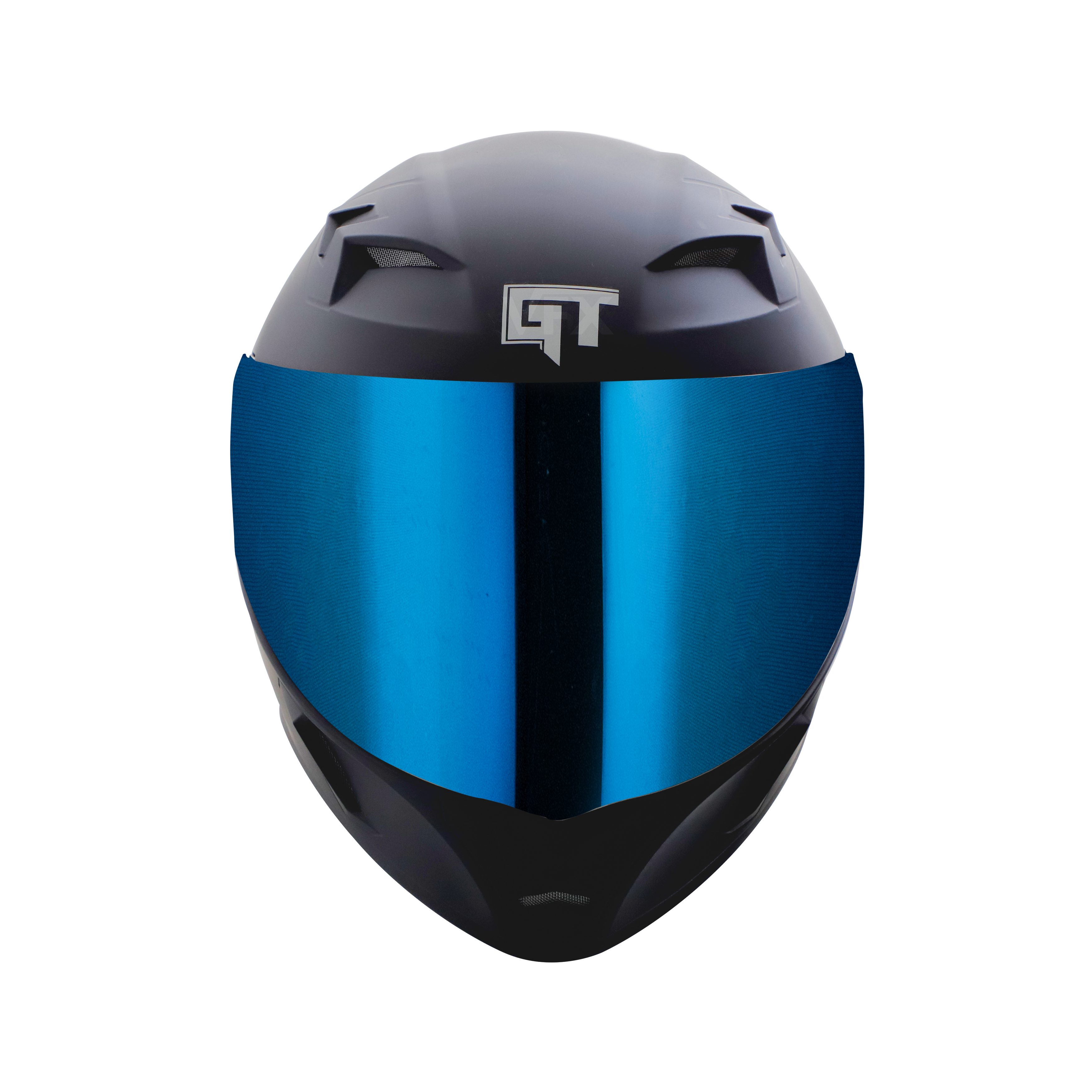 Steelbird SBA-21 GT Full Face ISI Certified Helmet (Matt H. Grey With Chrome Blue Visor)