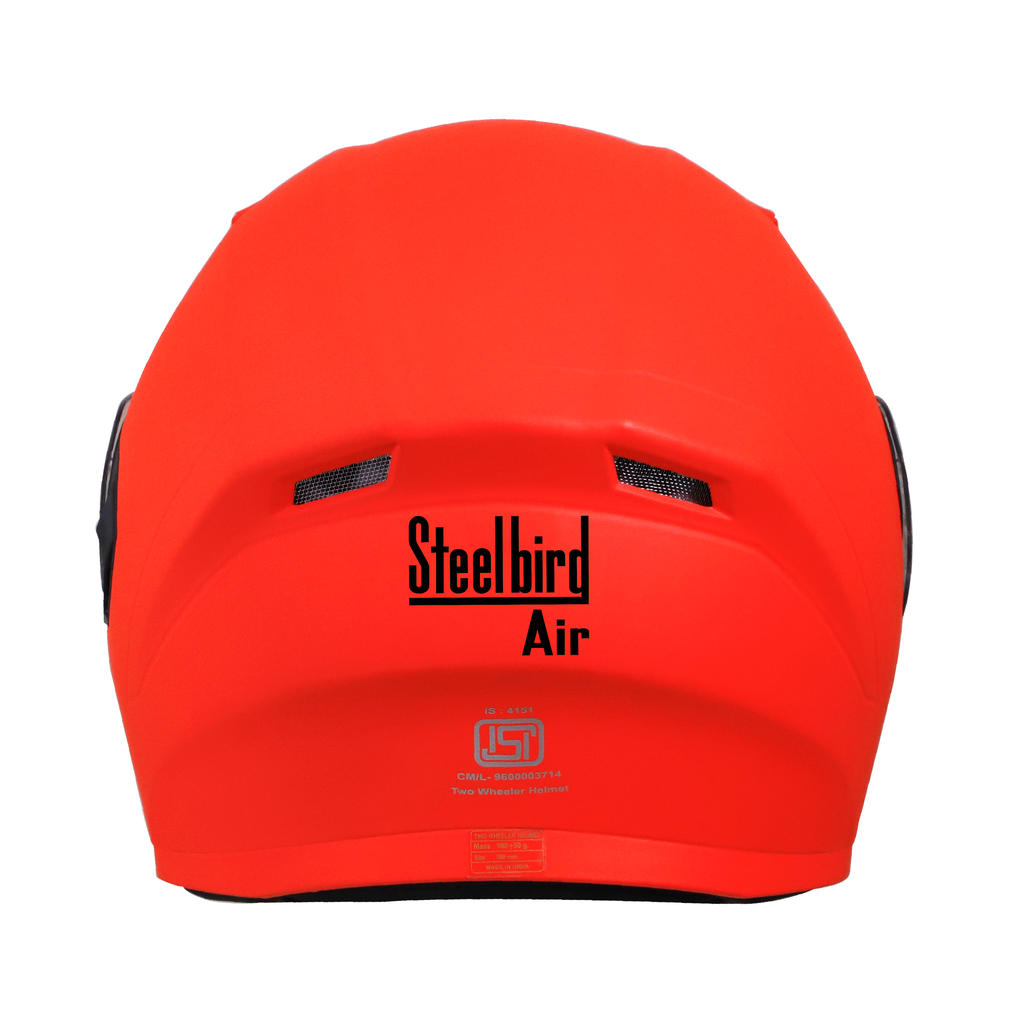 Steelbird SBA-21 GT Full Face ISI Certified Helmet (Glossy Fluo Red With Chrome Gold Visor)