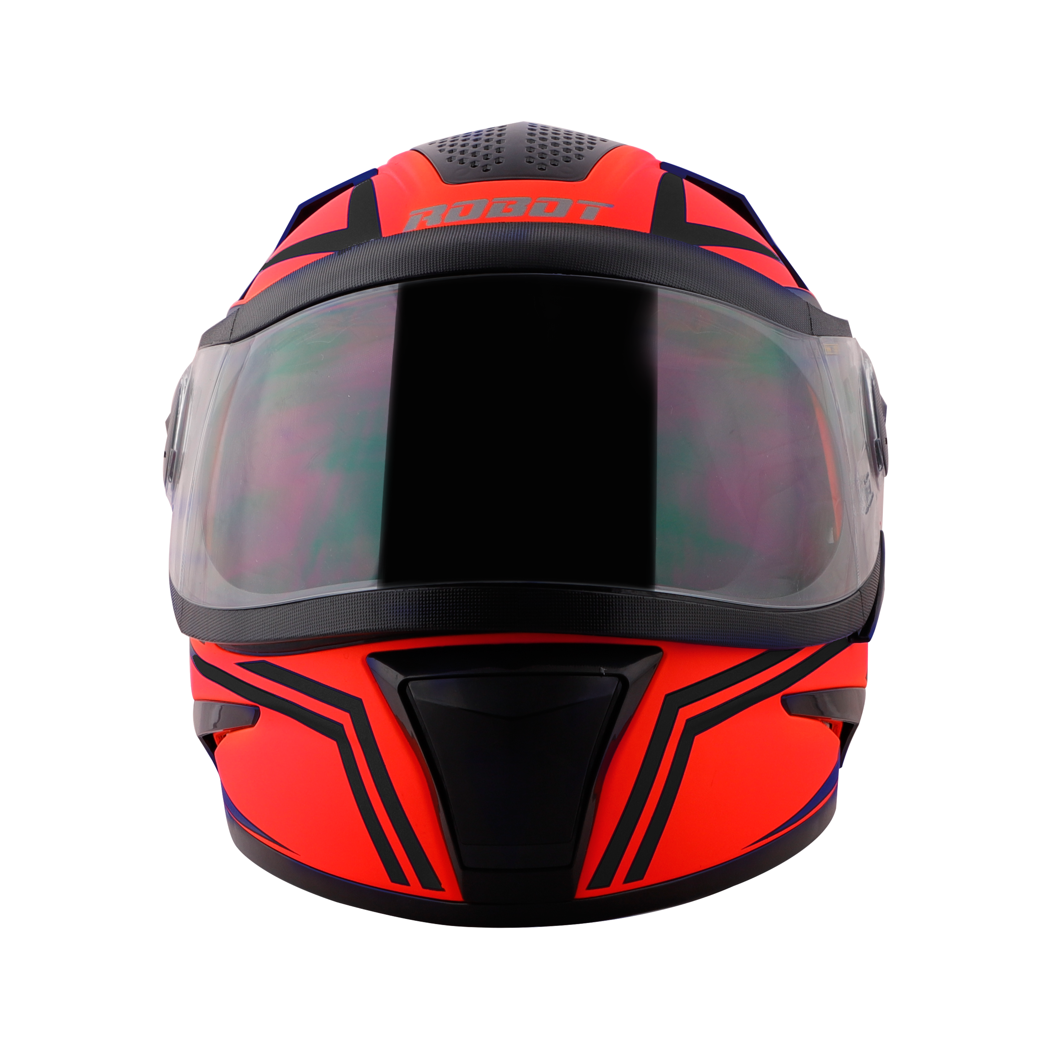 SBH-17 ROBOT STRIPE GLOSSY FLUO RED WITH BLACK