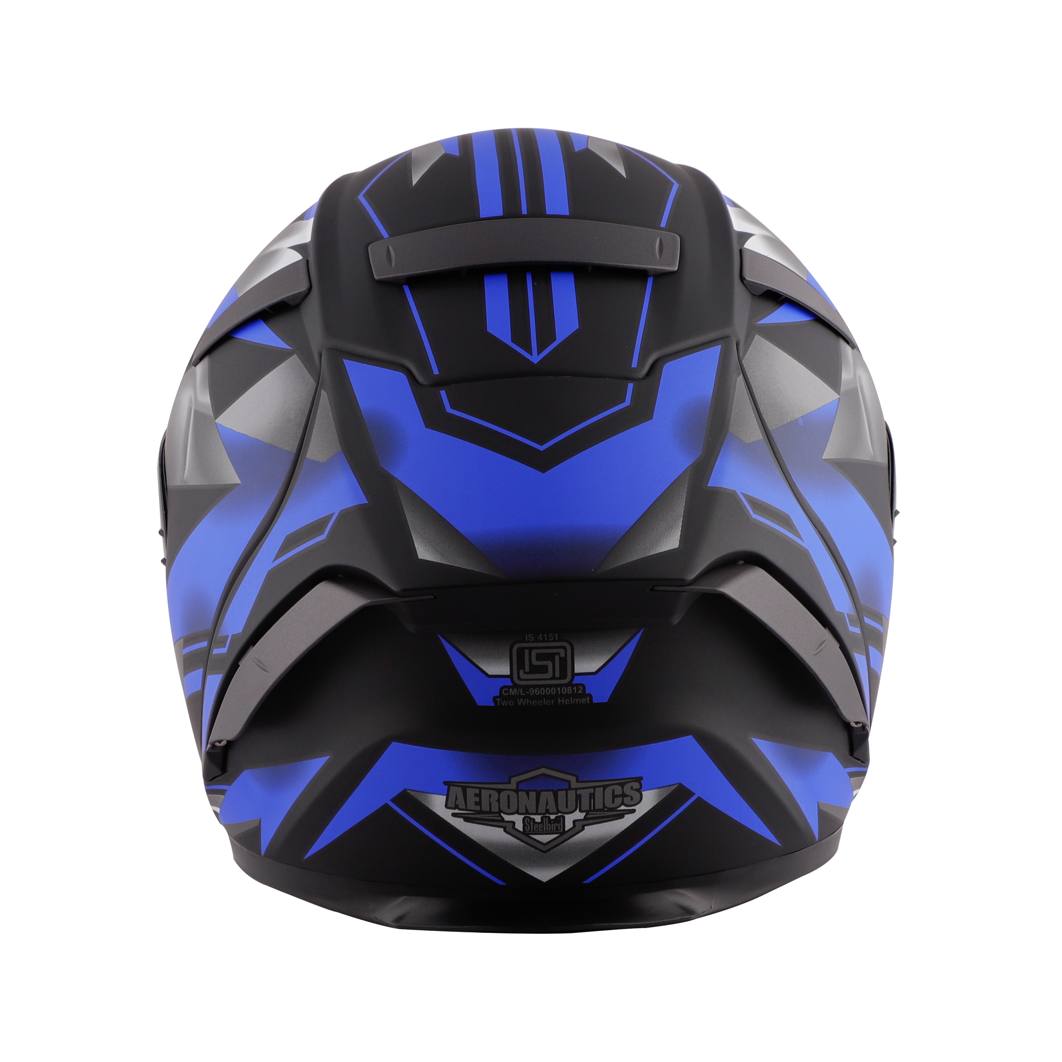 SA-2 METALLIC GLOSSY BLACK WITH BLUE ( FITTED WITH CLEAR VISOR  EXTRA CHROME SILVER VISOR FREE) WITH ANTI-FOG SHIELD HOLDER
