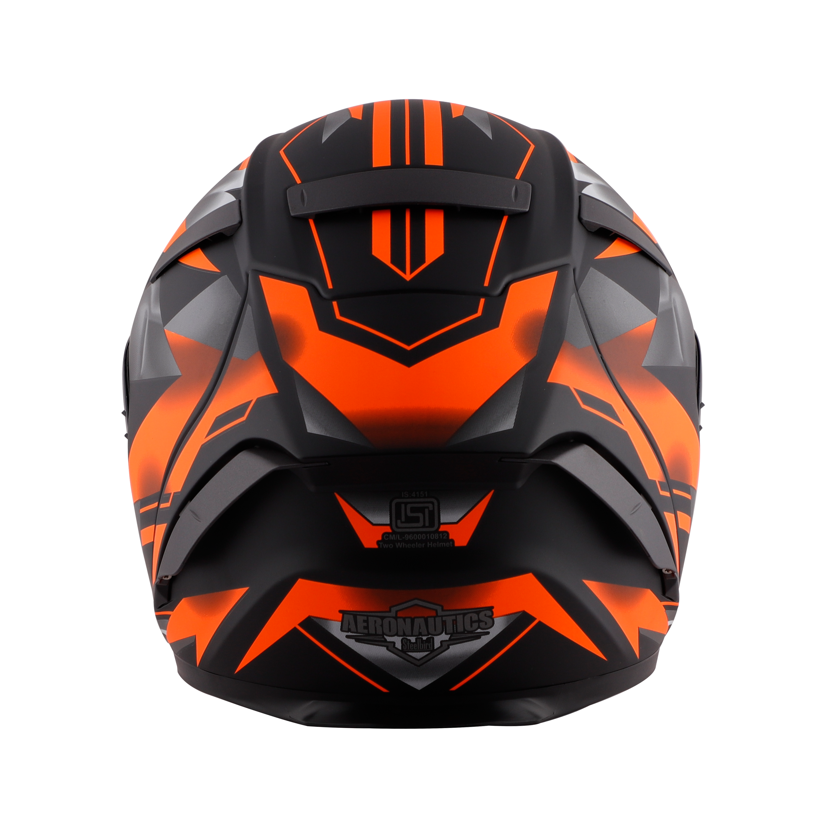 SA-2 METALLIC GLOSSY BLACK WITH FLUO ORANGE ( FITTED WITH CLEAR VISOR  EXTRA CHROME GOLD VISOR FREE) WITH ANTI-FOG SHIELD HOLDER