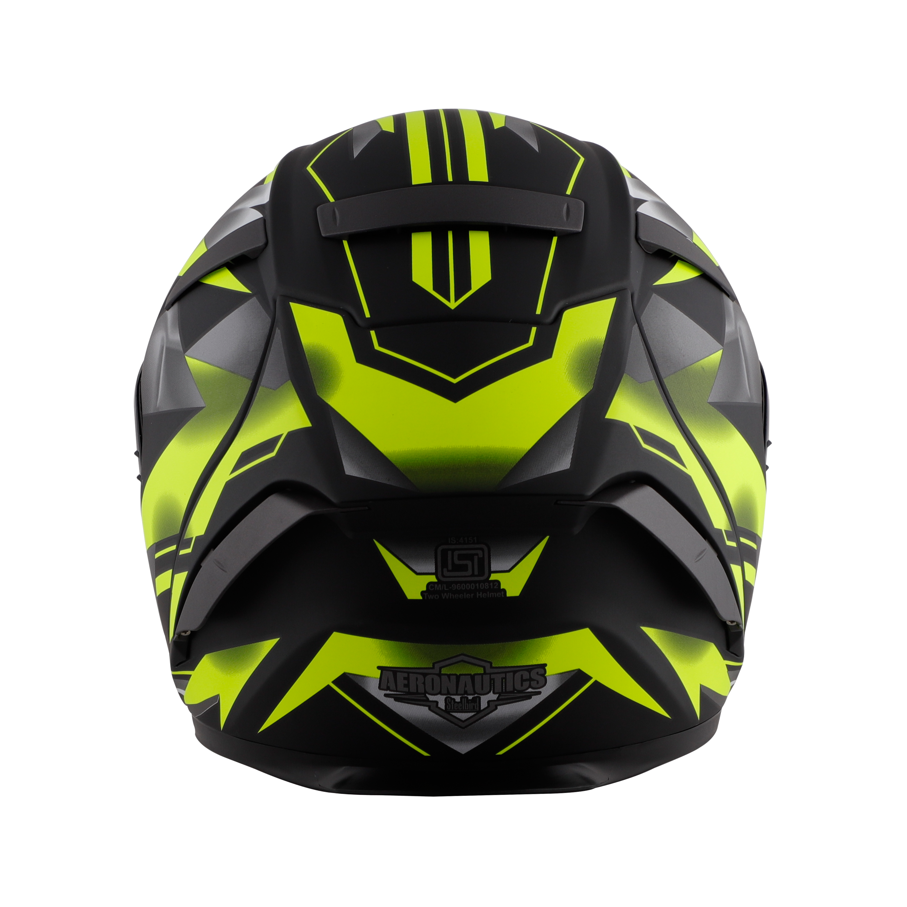 SA-2 METALLIC GLOSSY BLACK WITH FLUO NEON ( FITTED WITH CLEAR VISOR  EXTRA CHROME BLUE VISOR FREE) WITH ANTI-FOG SHIELD HOLDER