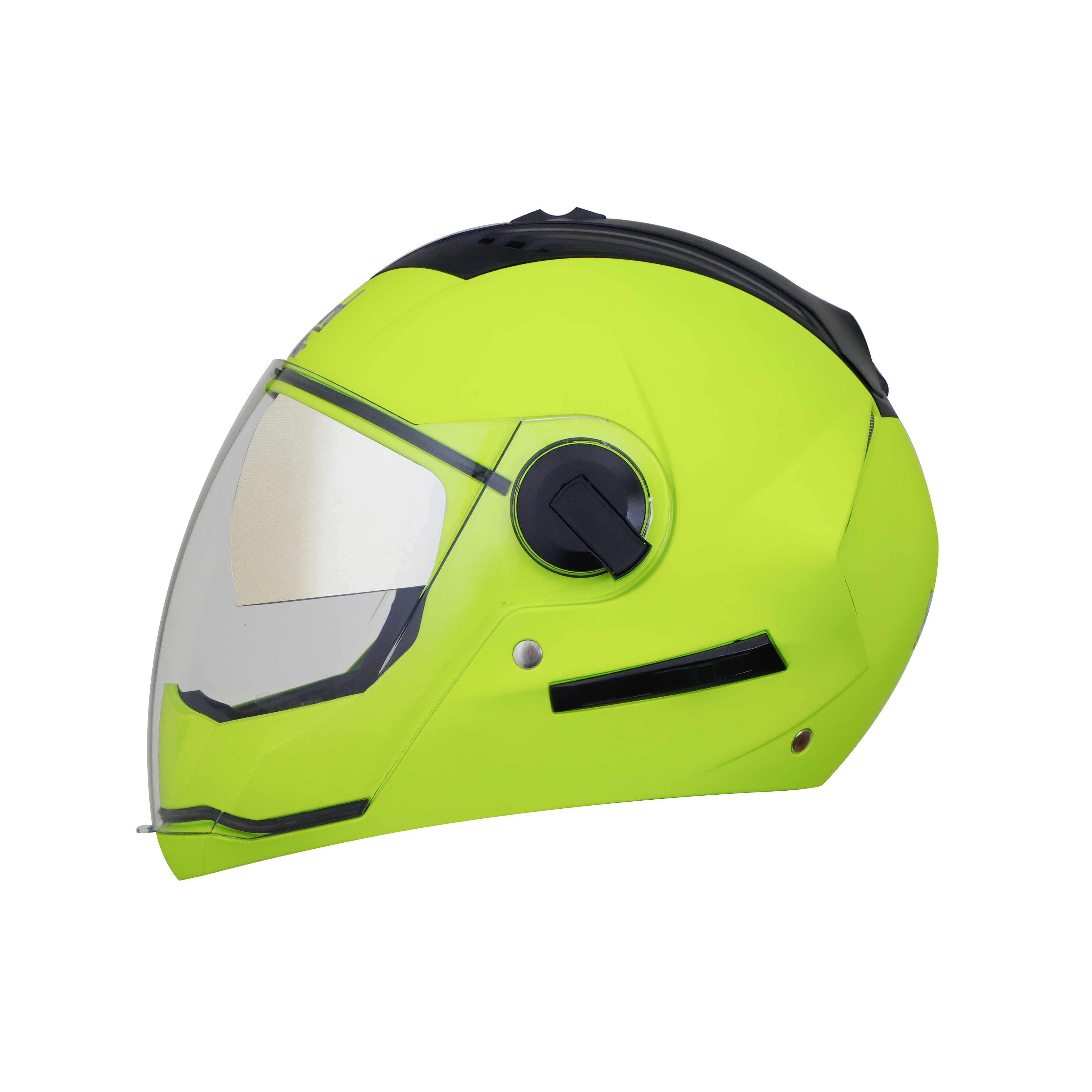 SBA-2 GLOSSY FLUO NEON WITH CHROME SILVER INNER SUN SHIELD