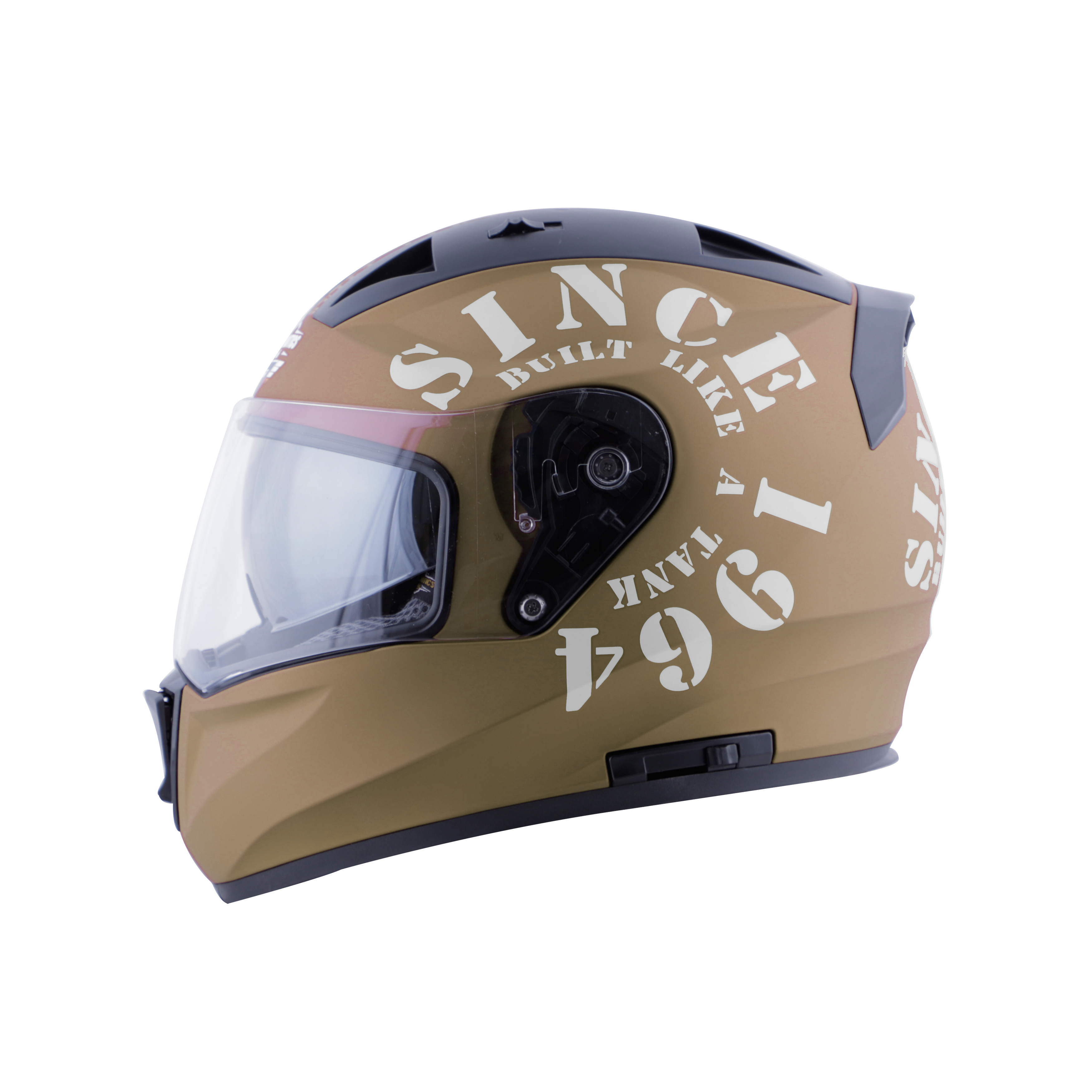 Steelbird SA-1 Aeronautics Tank ISI Certified Helmet With Chrome Silver Sun Shield (Matt Desert Storm White)