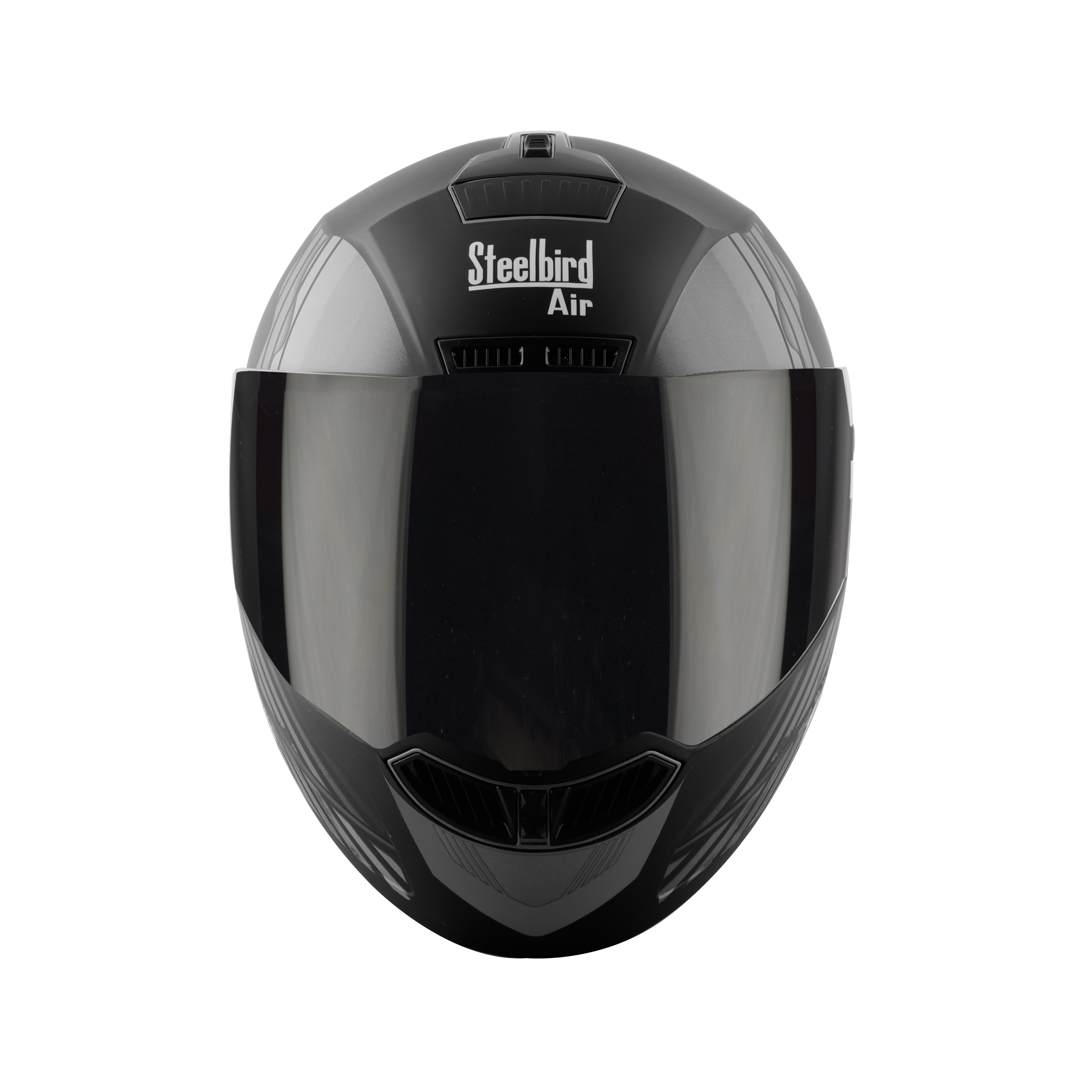 Steelbird SBA-1 Thalaiva ISI Certified Full Face Helmet (Matt Black Grey With Smoke Visor)