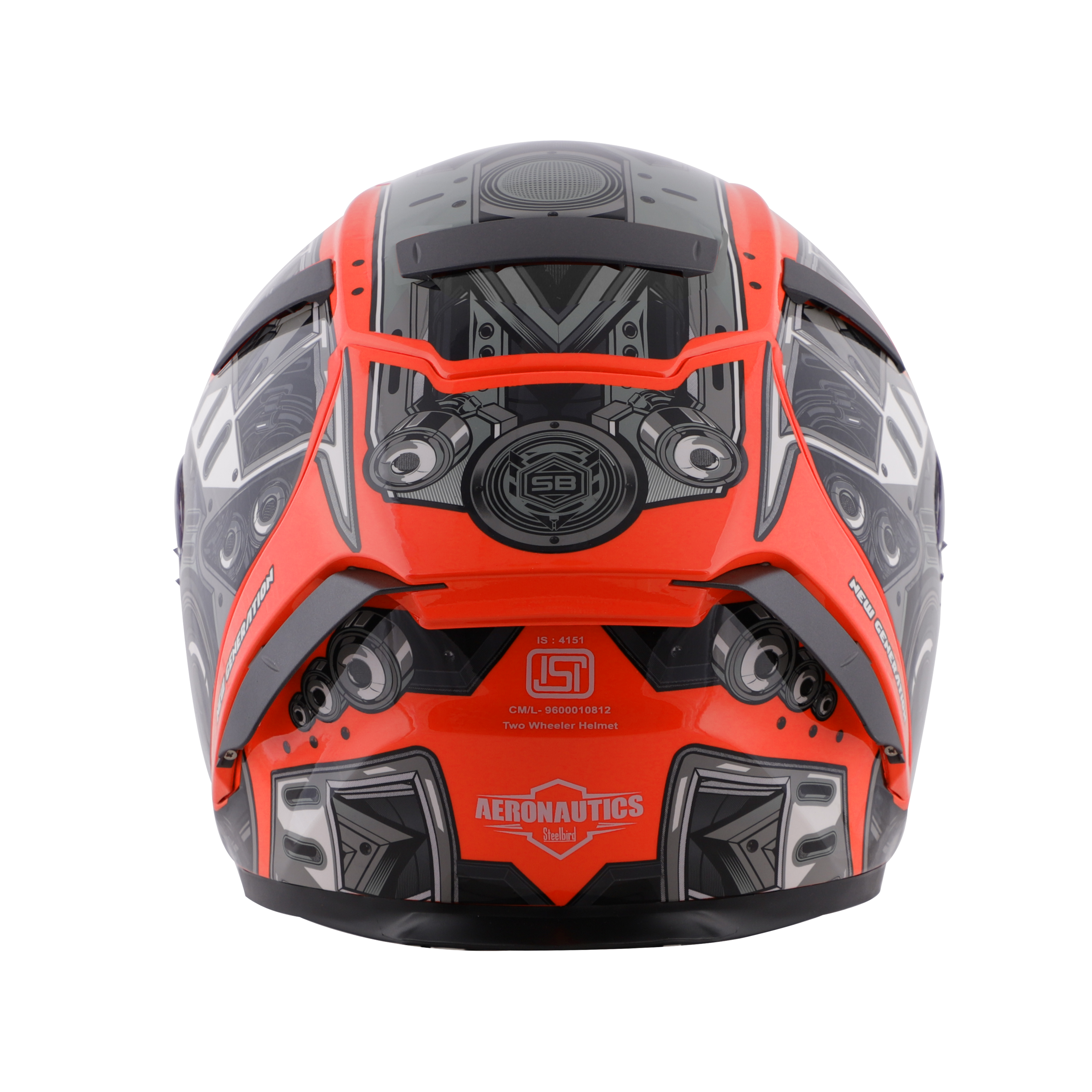 SA-2 TERMINATOR 2.0 GLOSSY FLUO RED WITH GREY FITTED WITH CLEAR VISOR EXTRA SMOKE VISOR FREE (WITH ANTI-FOG SHIELD HOLDER) 