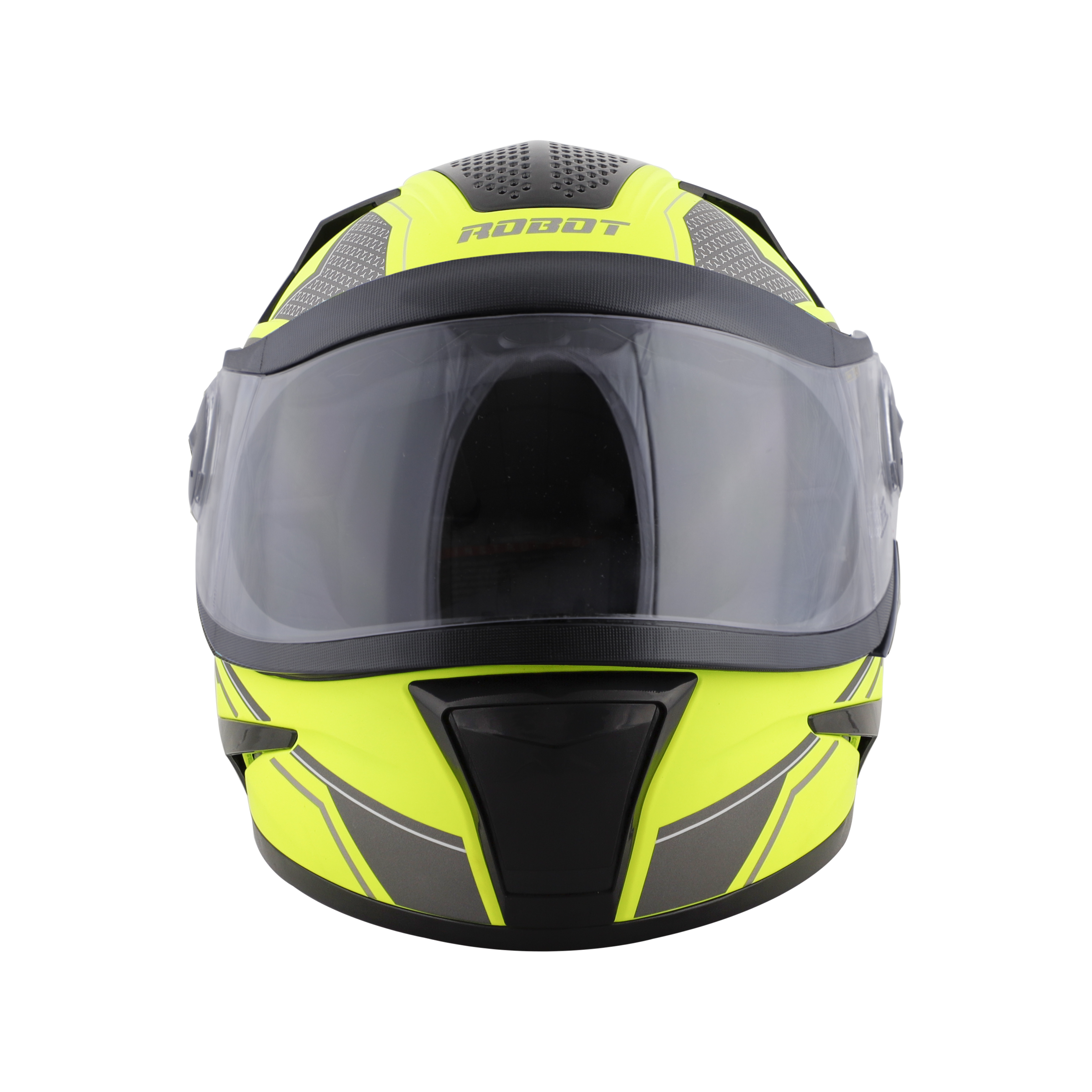 Steelbird SBH-17 Thriller ISI Certified Full Face Graphic Helmet (Glossy Fluo Neon Grey With Clear Visor)