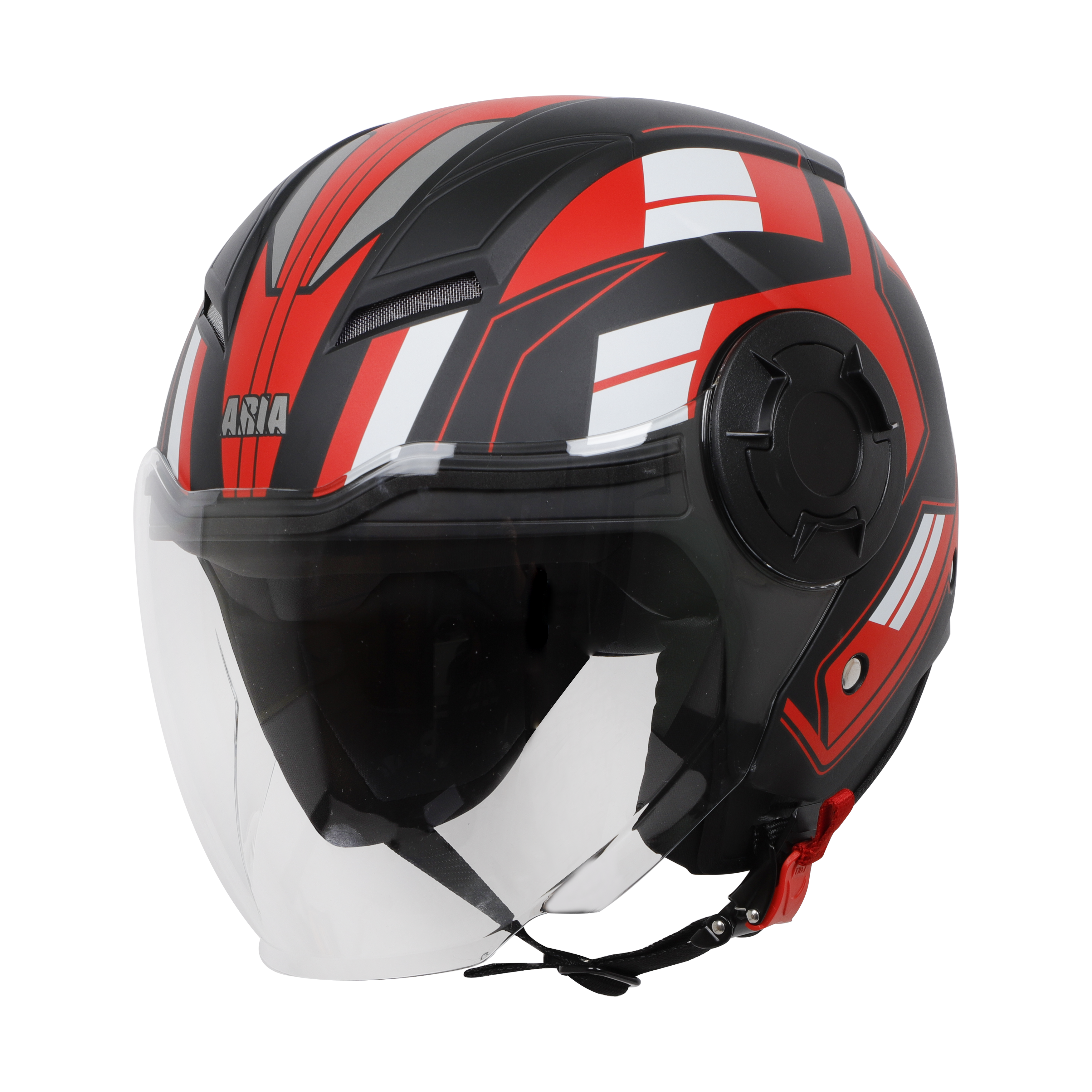 SBH-31 ARIA APT GLOSSY BLACK WITH RED