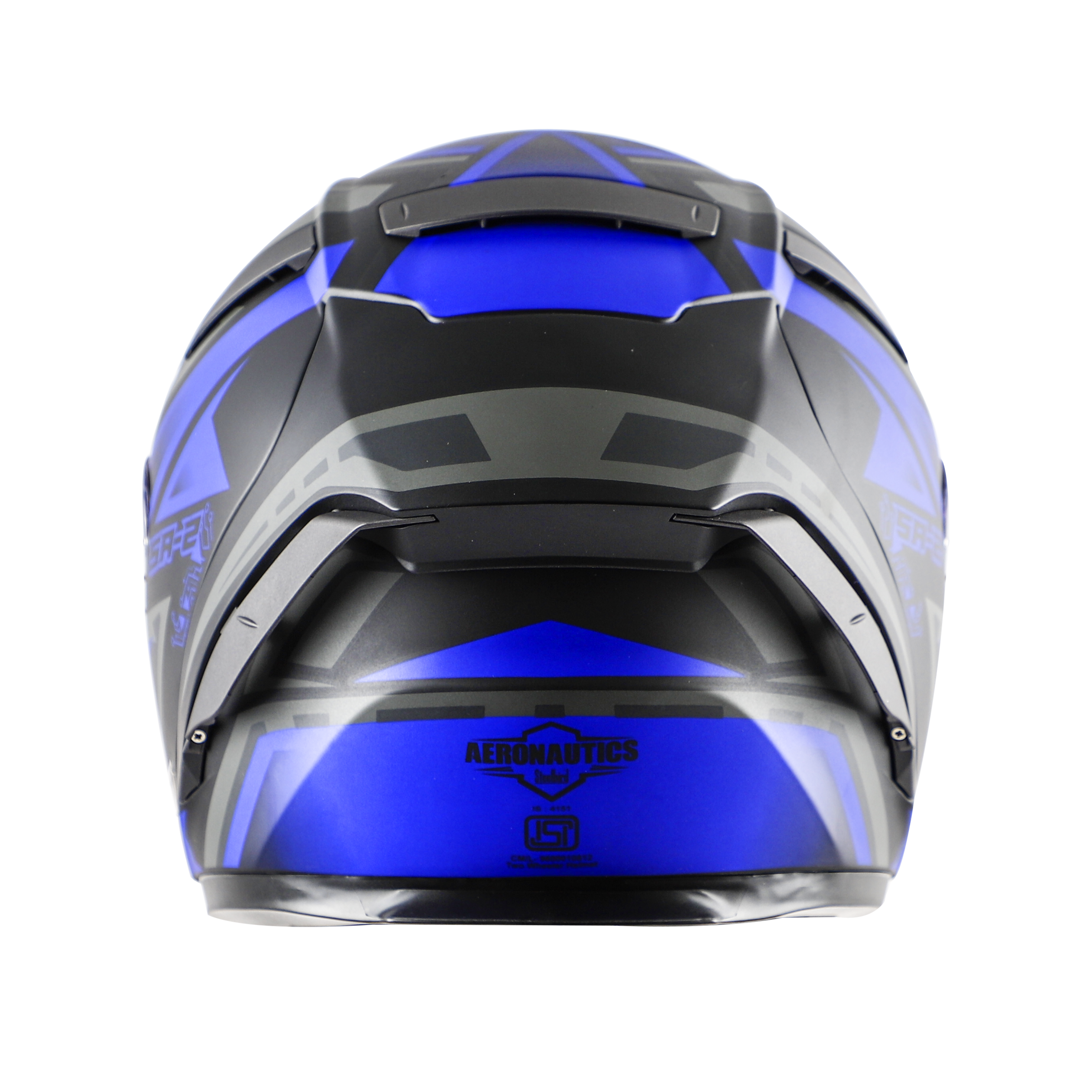 SA-2 ELECTRIC MAT BLACK WITH BLUE (FITTED WITH CLEAR VISOR EXTRA SILVER CHROME VISOR FREE WITH ANTI-FOG SHIELD HOLDER)