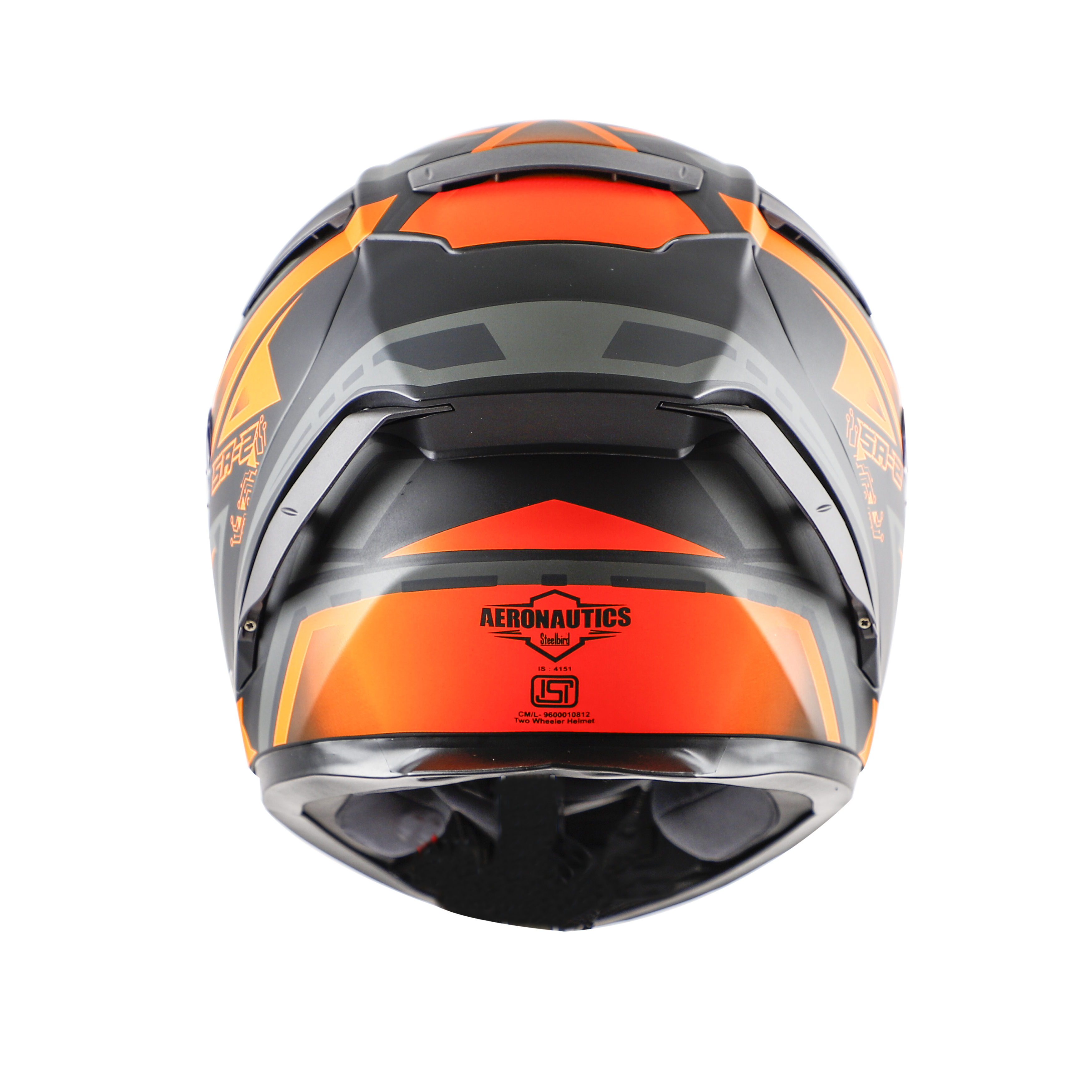 SA-2 ELECTRIC MAT BLACK WITH ORANGE (FITTED WITH CLEAR VISOR EXTRA GOLD CHROME VISOR FREE WITH ANTI-FOG SHIELD HOLDER)