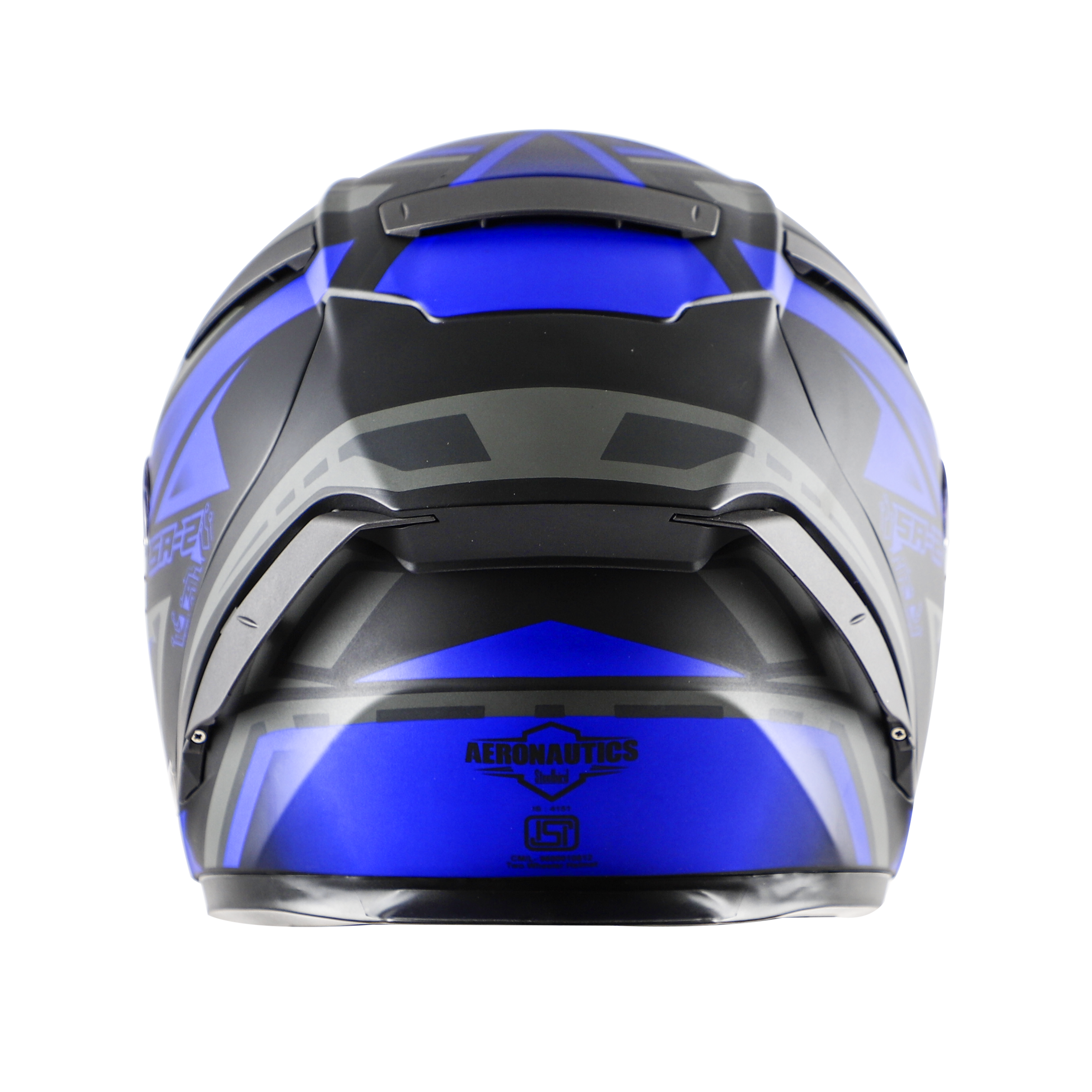 SA-2 ELECTRIC GLOSSY BLACK WITH BLUE (FITTED WITH CLEAR VISOR EXTRA SILVER CHROME VISOR FREE WITH ANTI-FOG SHIELD HOLDER)
