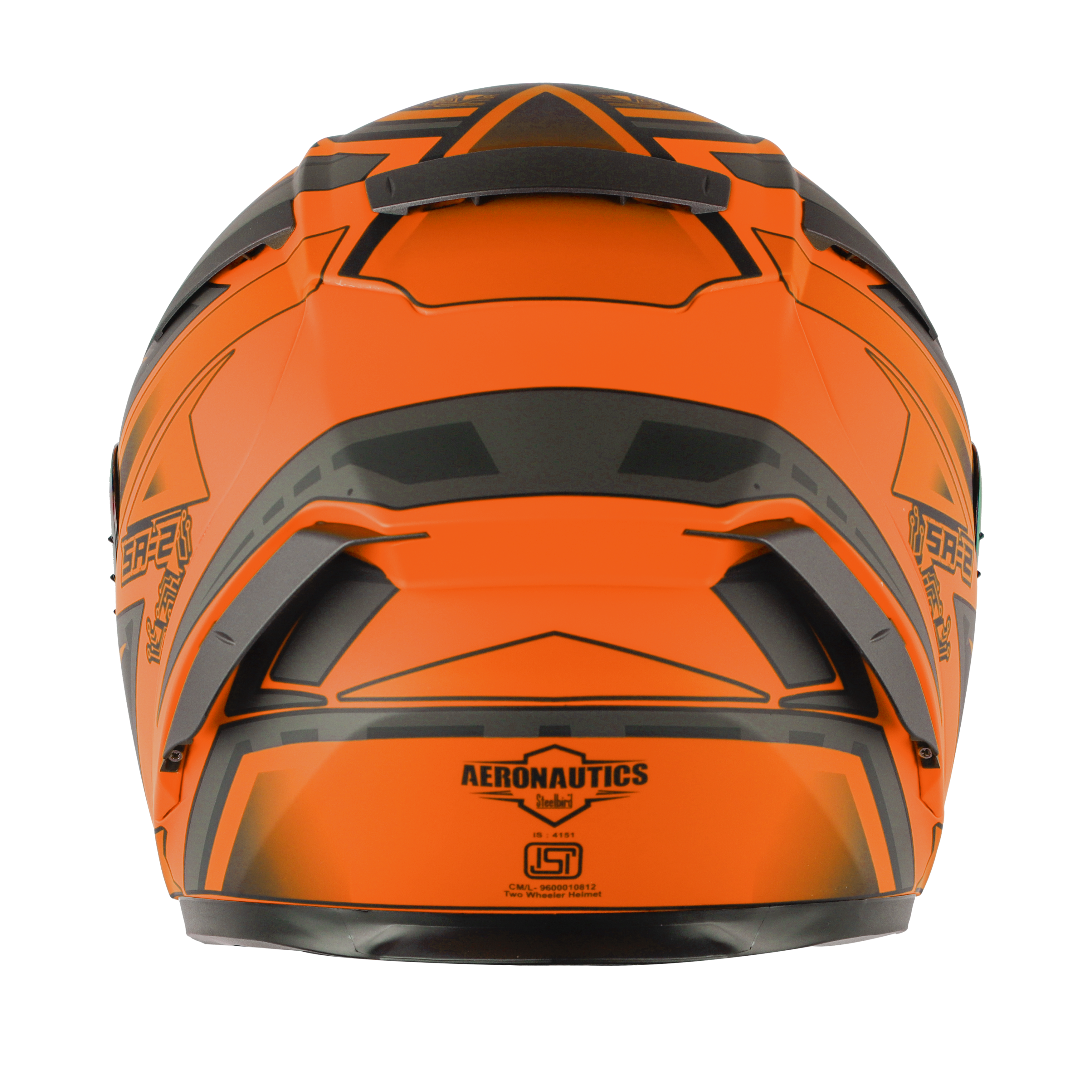 SA-2 ELECTRIC GLOSSY FLUO ORANGE WITH GREY (FITTED WITH CLEAR VISOR EXTRA GOLD CHROME VISOR FREE WITH ANTI-FOG SHIELD HOLDER)