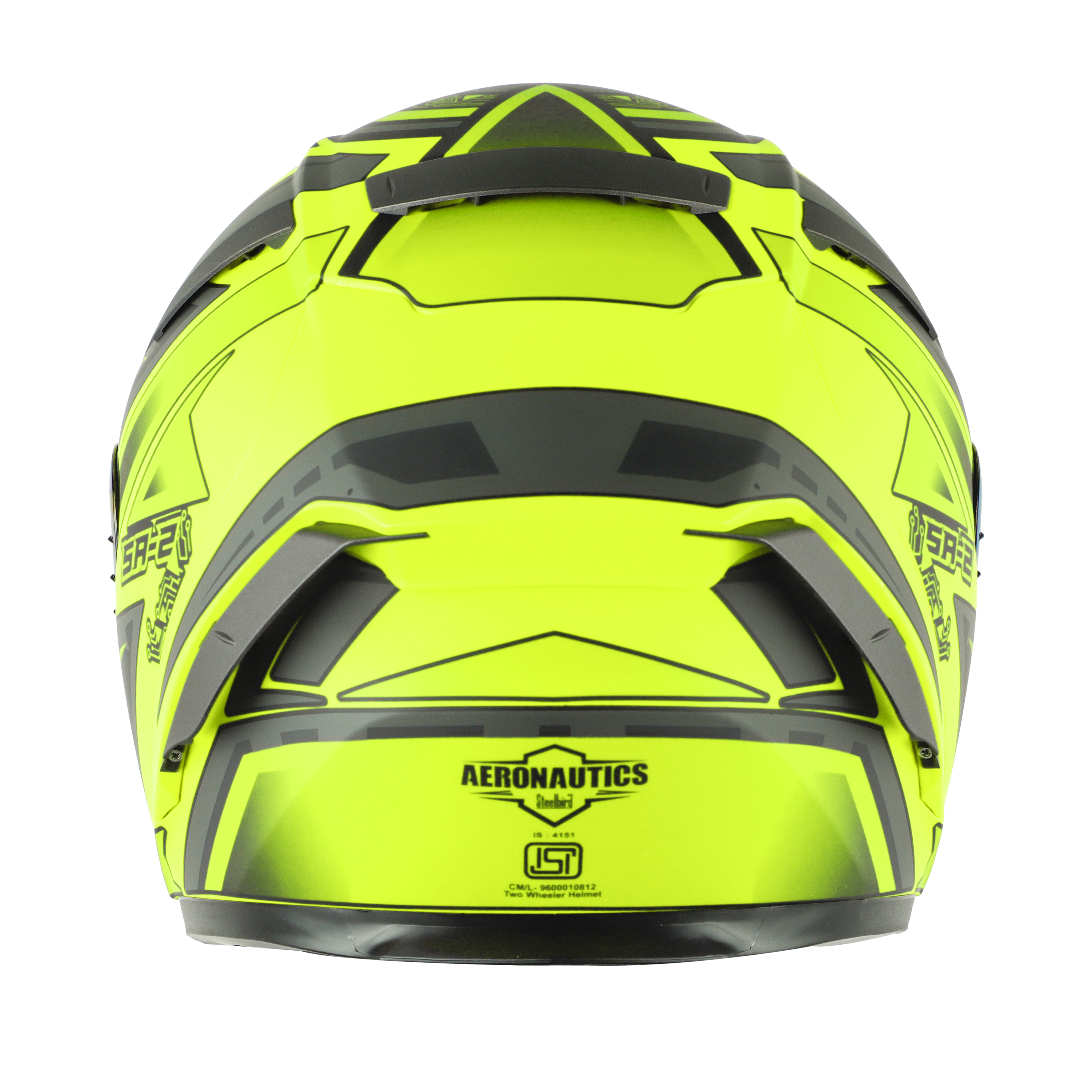 SA-2 ELECTRIC GLOSSY FLUO NEON WITH GREY (FITTED WITH CLEAR VISOR EXTRA GOLD CHROME VISOR FREE WITH ANTI-FOG SHIELD HOLDER)