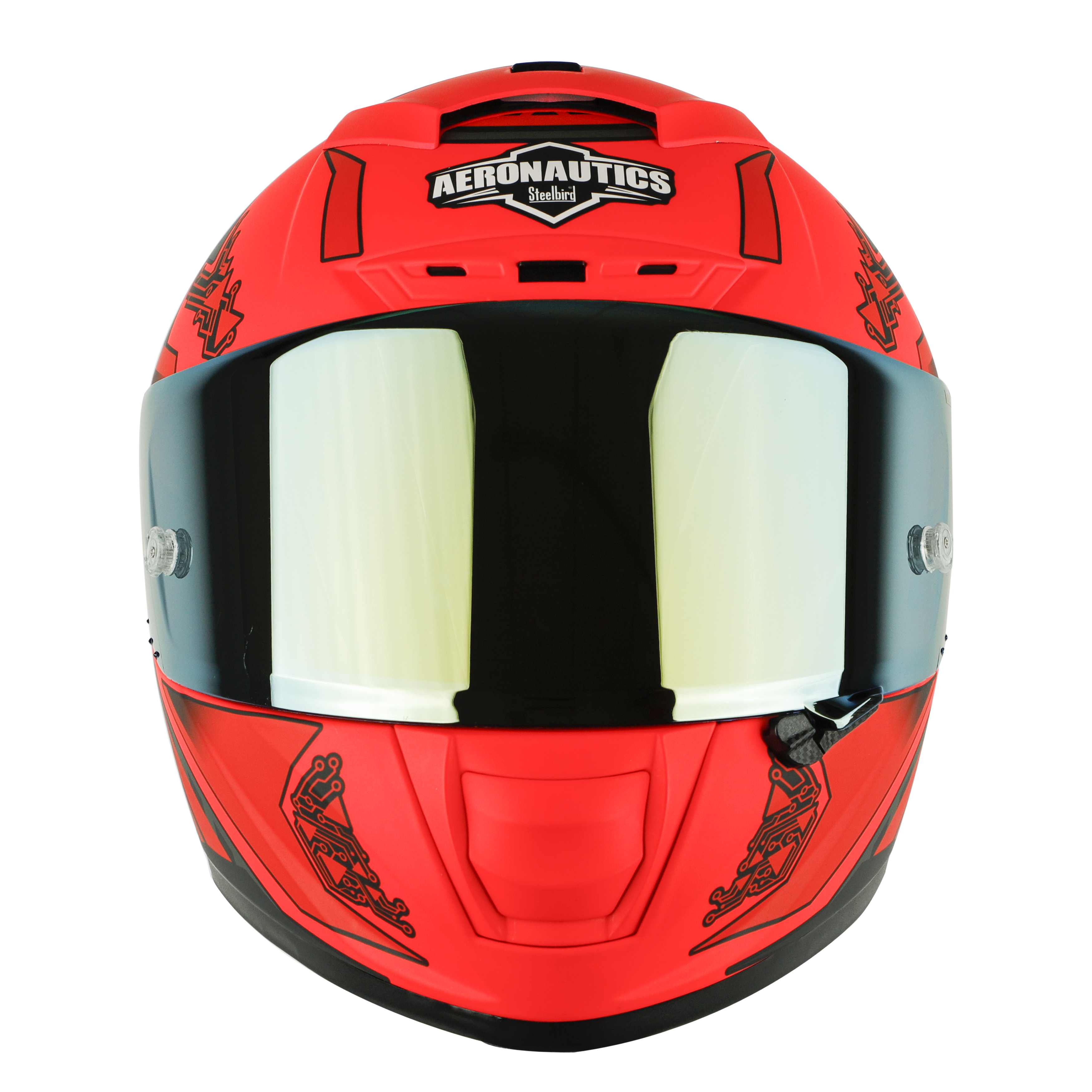 SA-2 ELECTRIC GLOSSY FLUO WATERMELON WITH GREY (FITTED WITH CLEAR VISOR EXTRA GOLD CHROME VISOR FREE WITH ANTI-FOG SHIELD HOLDER)