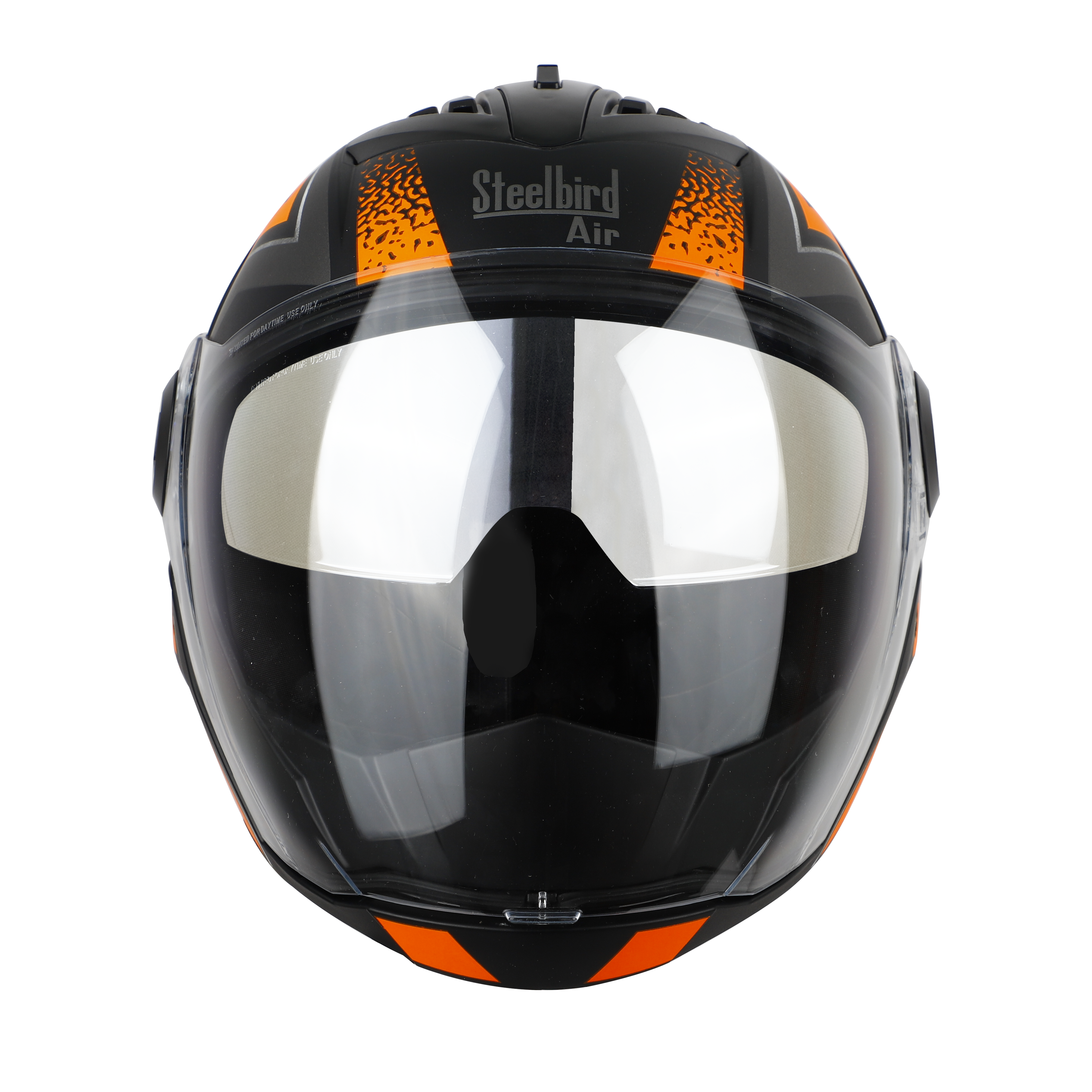 SBA-2 REED GLOSSY BLACK WITH ORANGE (WITH CHROME SILVER INNER SUN SHIELD)