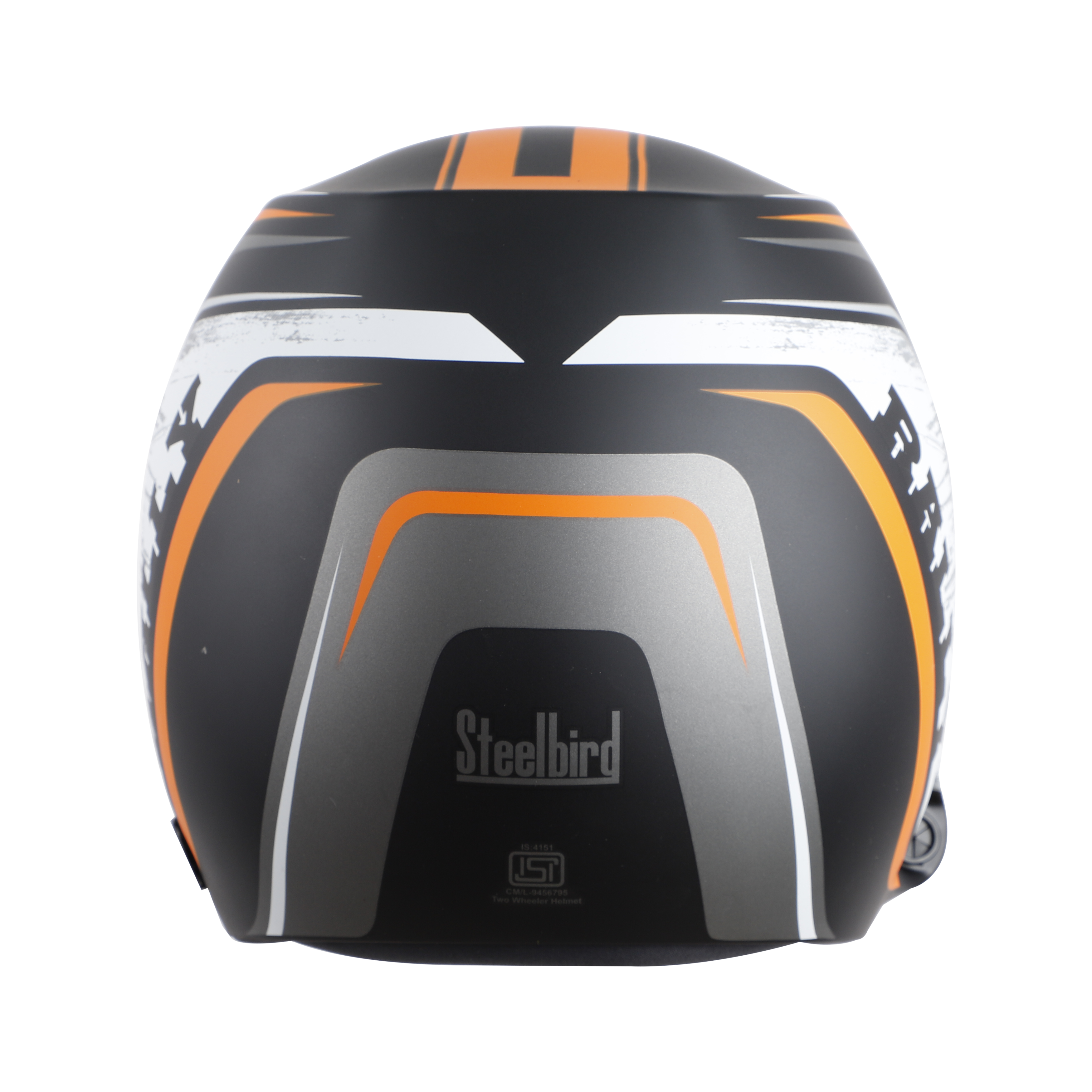 SB-51 RALLY RUT GLOSSY BLACK WITH ORANGE ( FITTED WITH CLEAR VISOR EXTRA CHROME GOLD VISOR FREE)