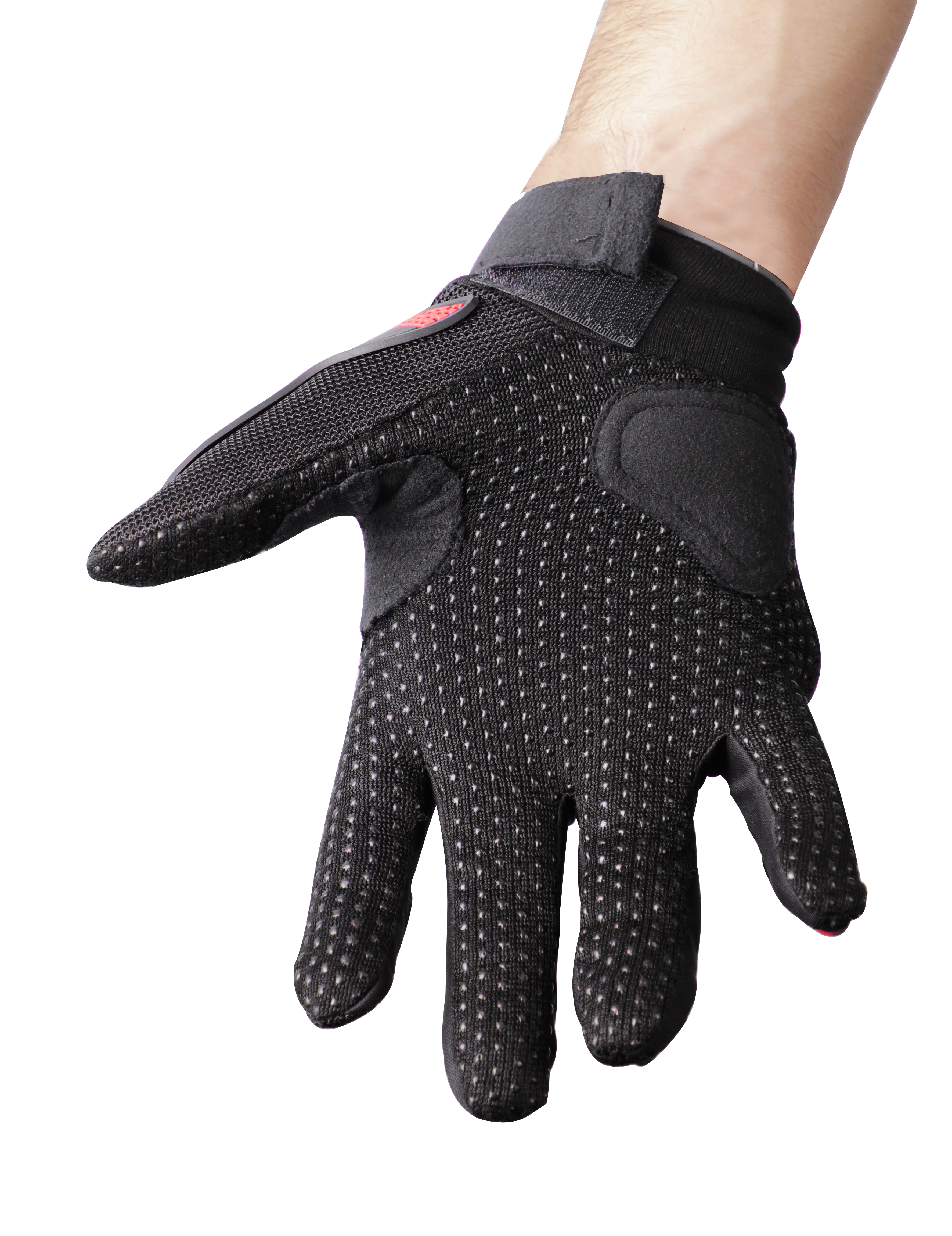 Steelbird Full Finger Bike Riding Gloves With Touch Screen Sensitivity At Thumb And Index Finger, Protective Off-Road Motorbike Racing (Red)