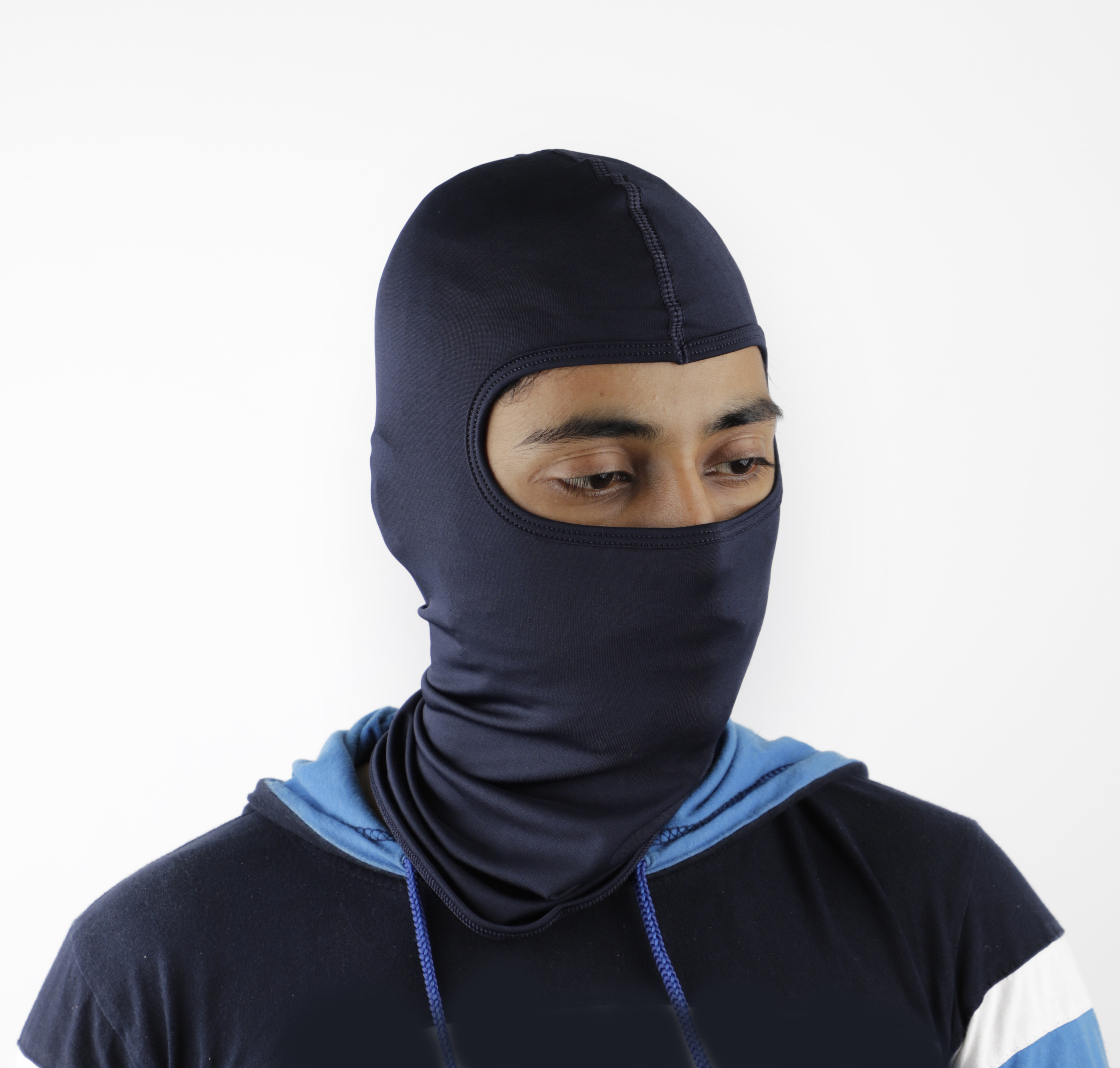 Steelbird Soft Lycra Balaclava Most Suitable For Motorcycling, Running, Sports, Head And Face Cover (Navy)