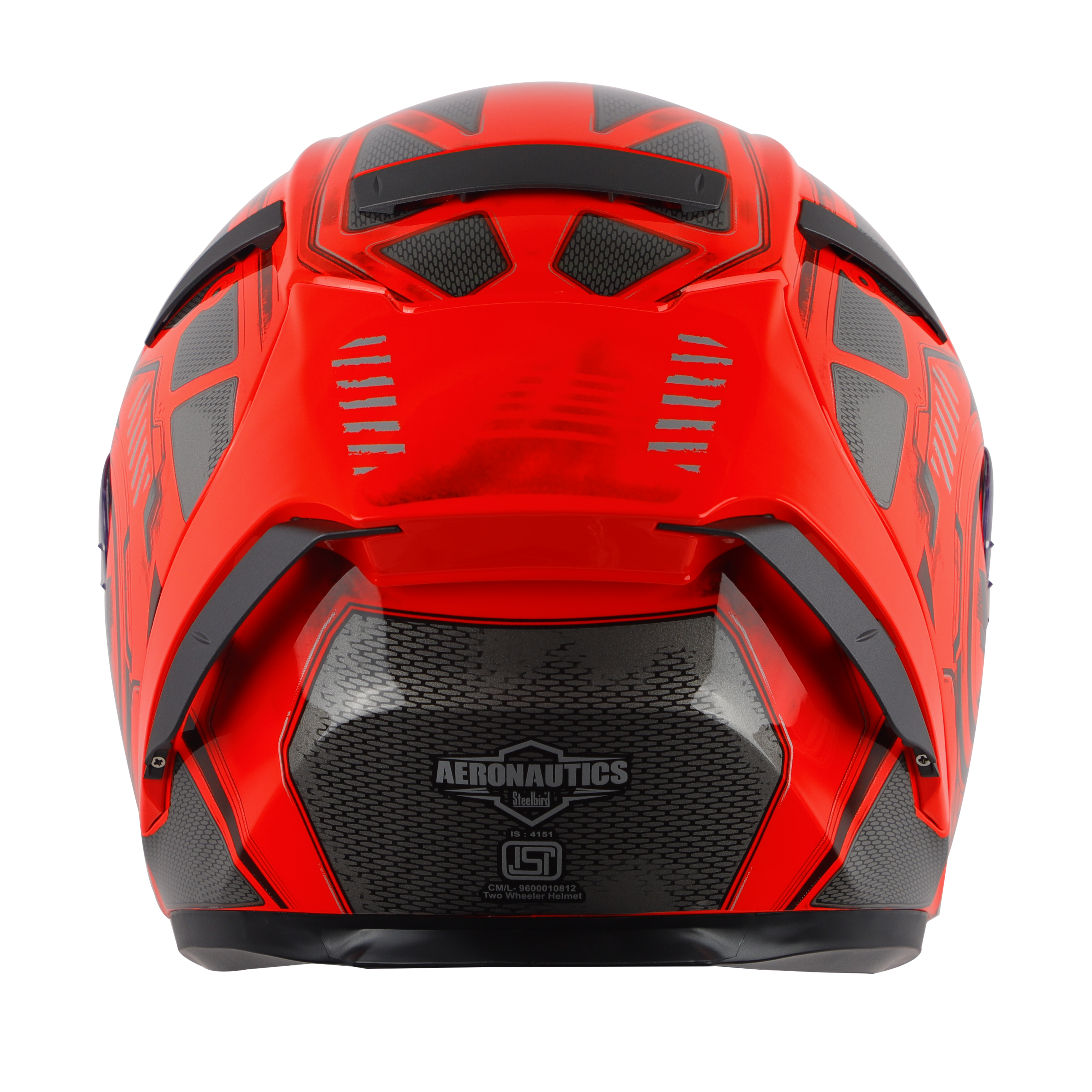 SA-2 GRILL GLOSSY FLUO RED WITH GREY ( FITTED WITH CLEAR VISOR EXTRA GOLD CHROME VISOR FREE &  WITH ANTI-FOG SHIELD HOLDER)