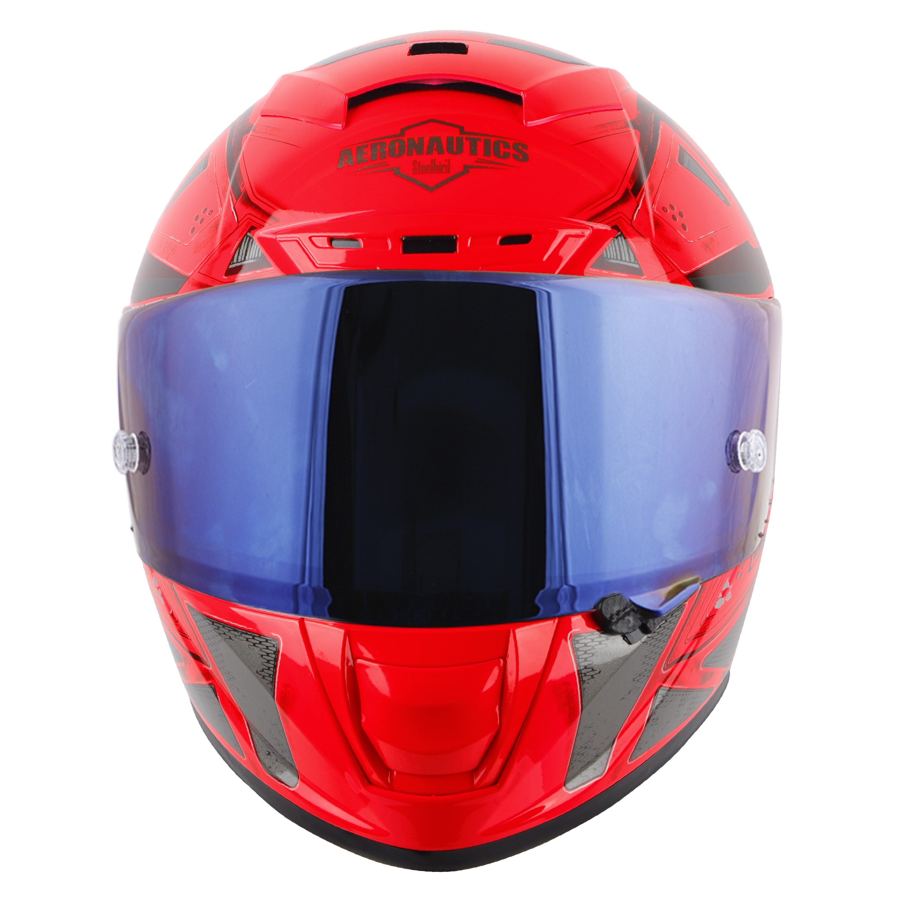 SA-2 GRILL GLOSSY FLUO WATERMELON WITH GREY ( FITTED WITH CLEAR VISOR EXTRA BLUE CHROME VISOR FREE &  WITH ANTI-FOG SHIELD HOLDER)