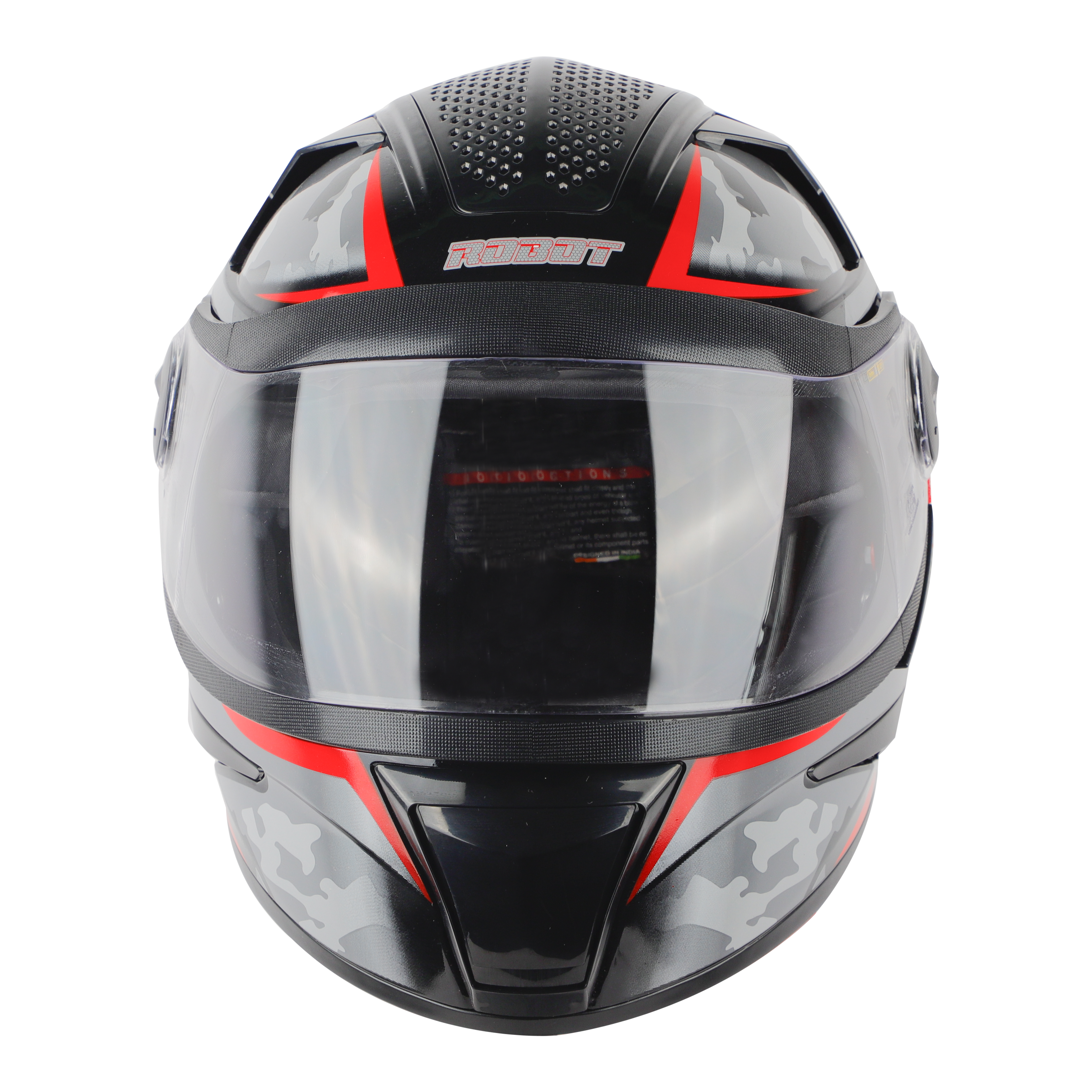 SBH-17 ROBOT CAMO GLOSSY BLACK WITH RED
