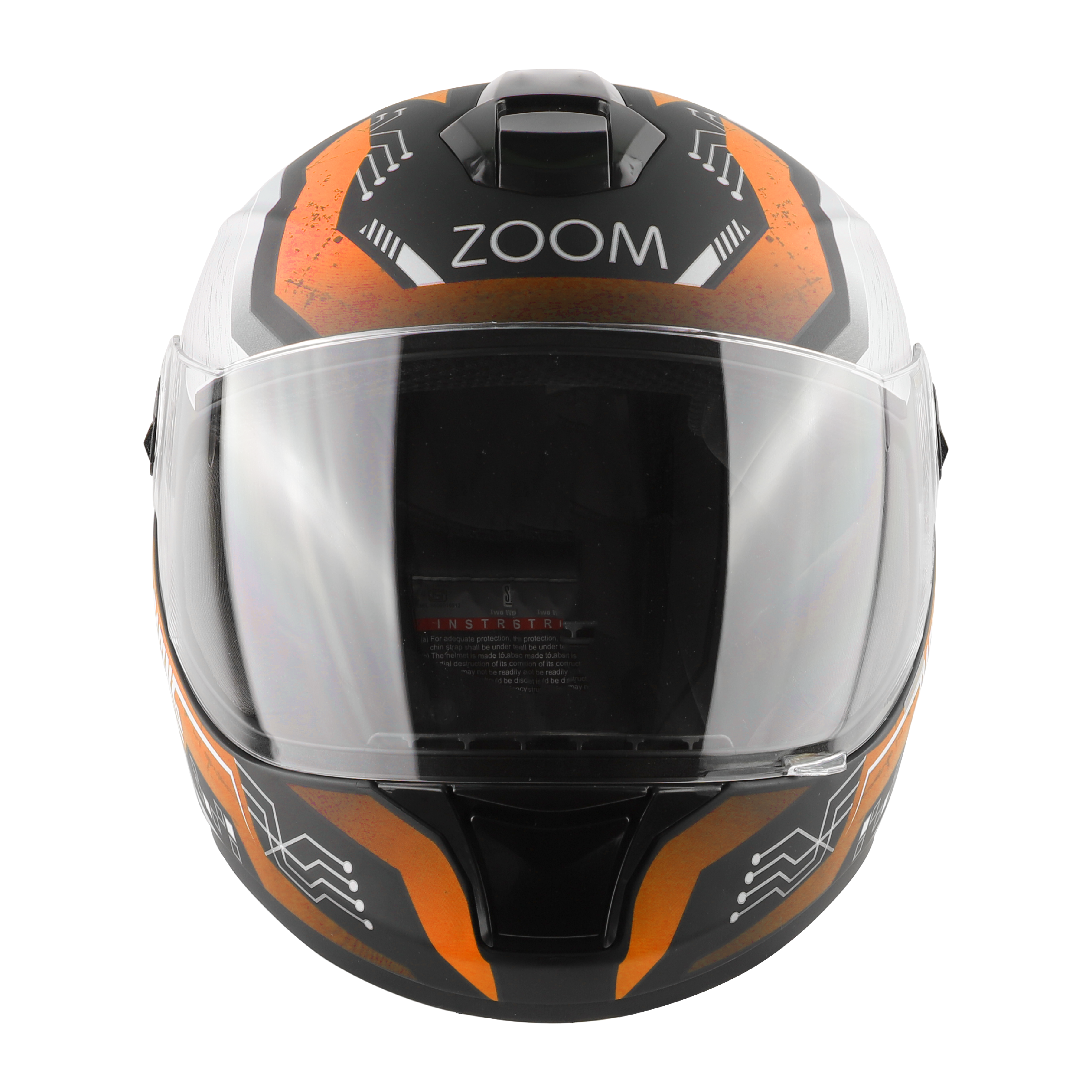 SBH-11 ZOOM RACING GLOSSY BLACK WITH FLUO ORANGE