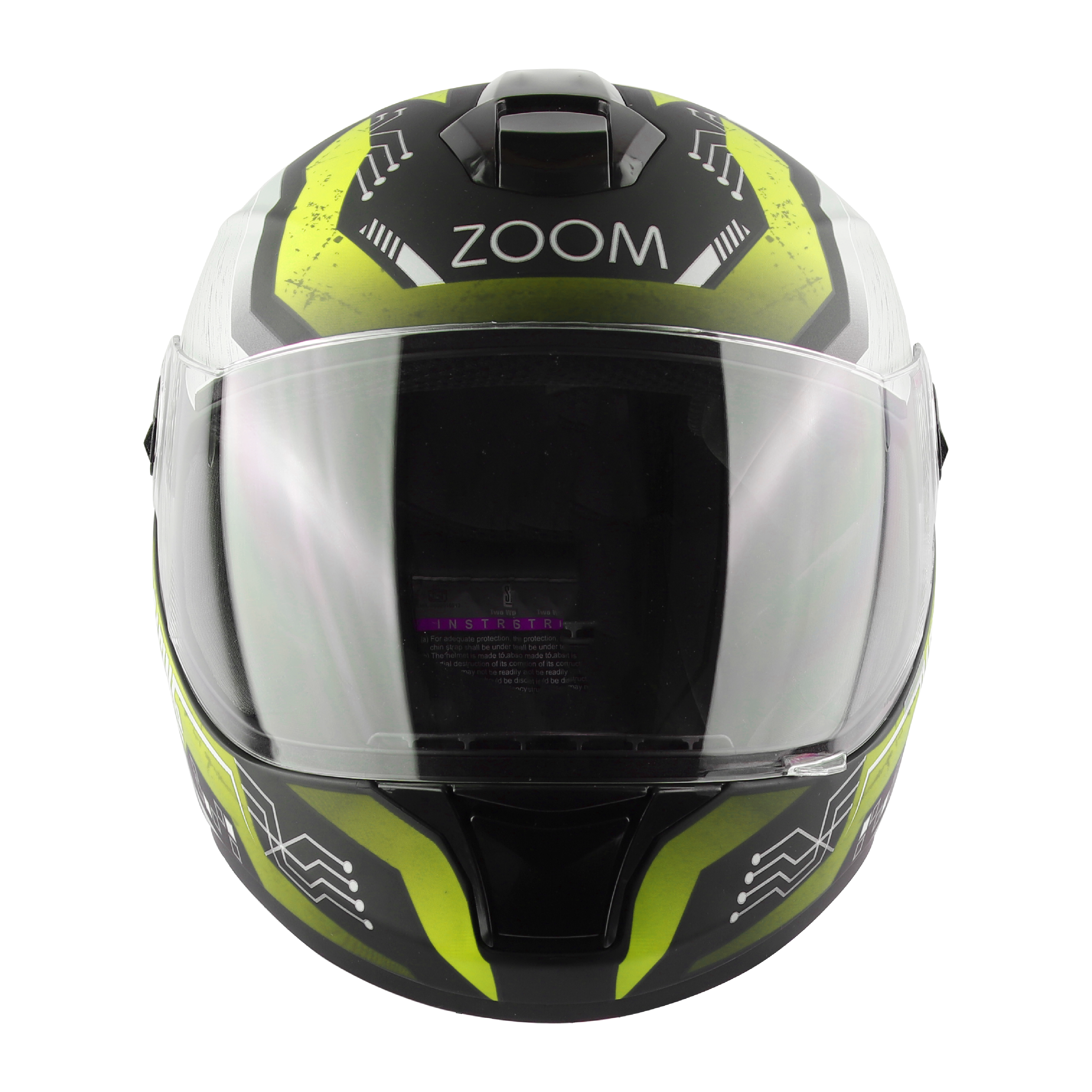 SBH-11 ZOOM RACING GLOSSY BLACK WITH FLUO YELLOW