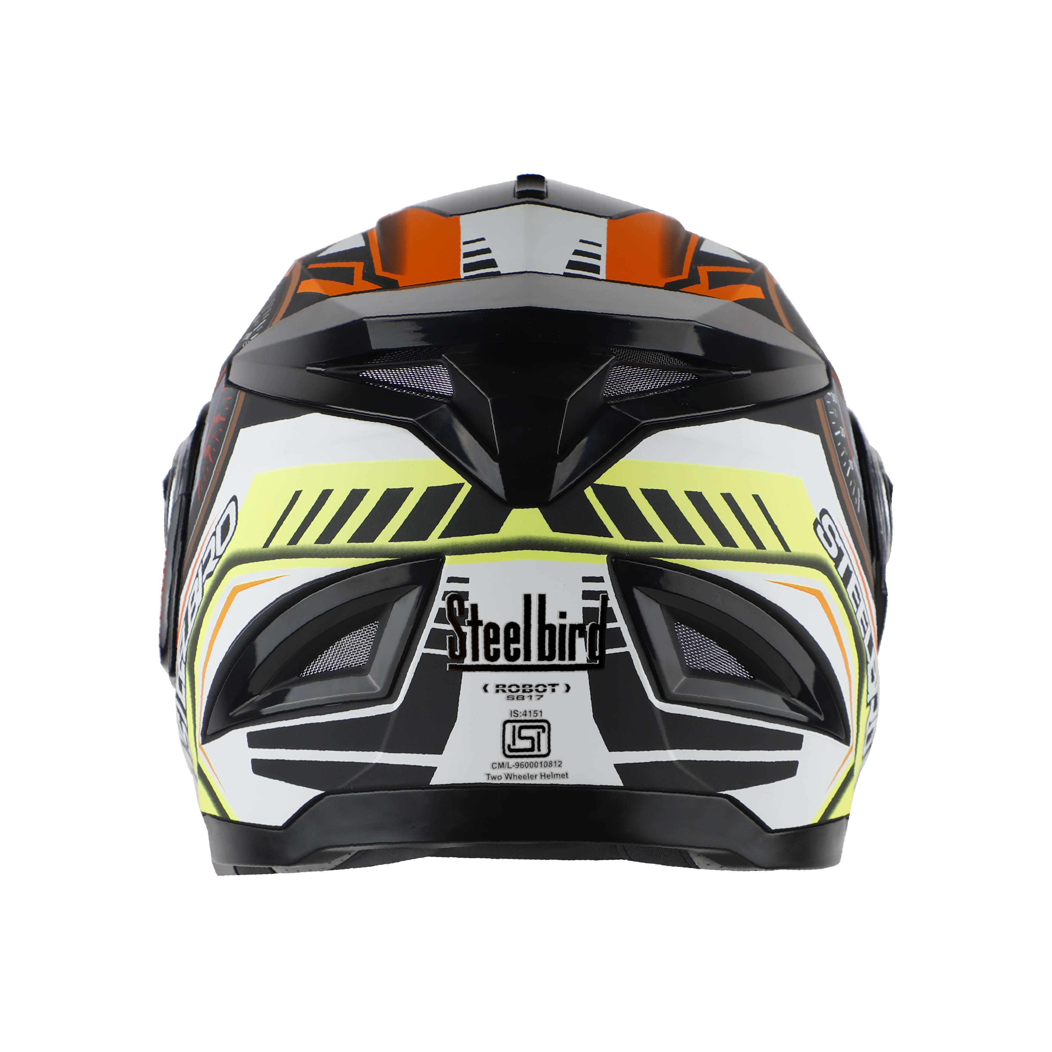 Steelbird SBH-17 Ignimeter Full Face ISI Certified Graphic Helmet (Matt Black Yellow With Clear Visor)