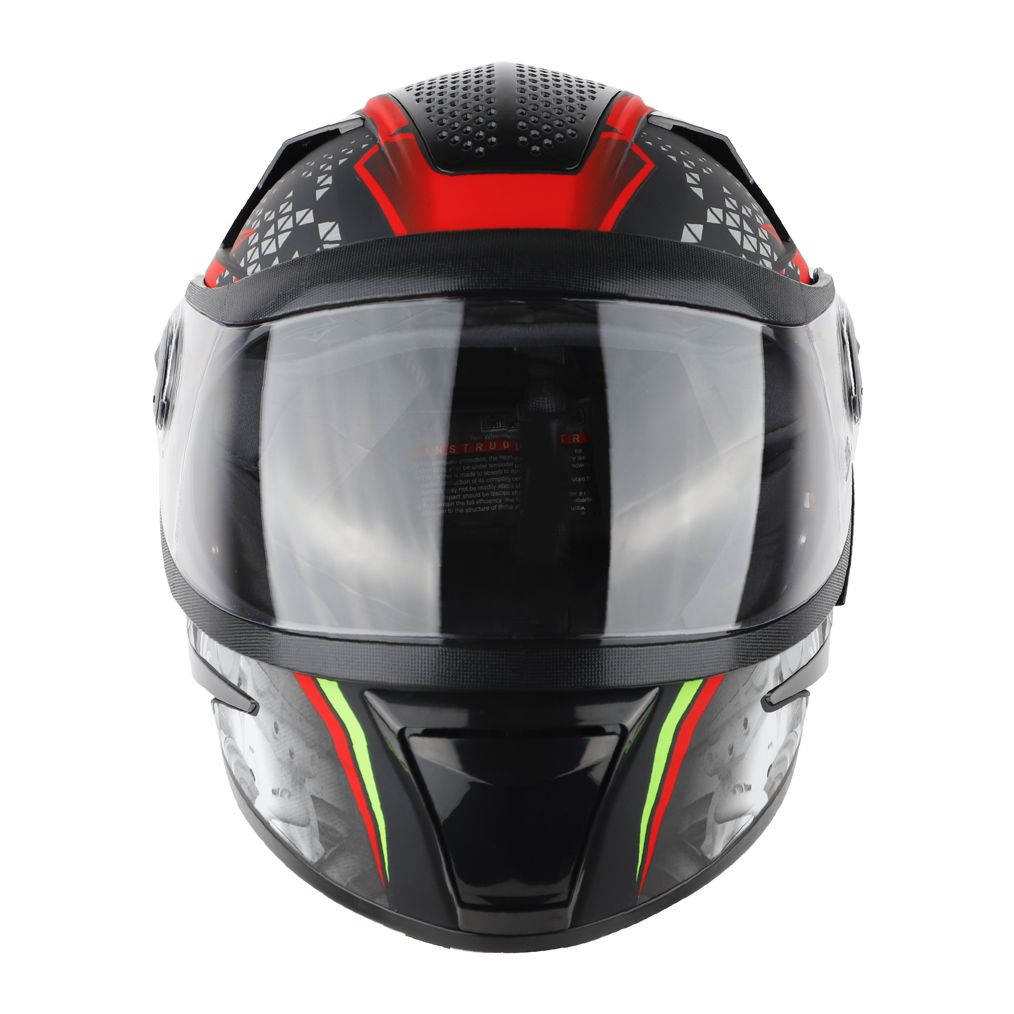 Steelbird SBH-17 Ignimeter Full Face ISI Certified Graphic Helmet (Glossy Black Green With Clear Visor)