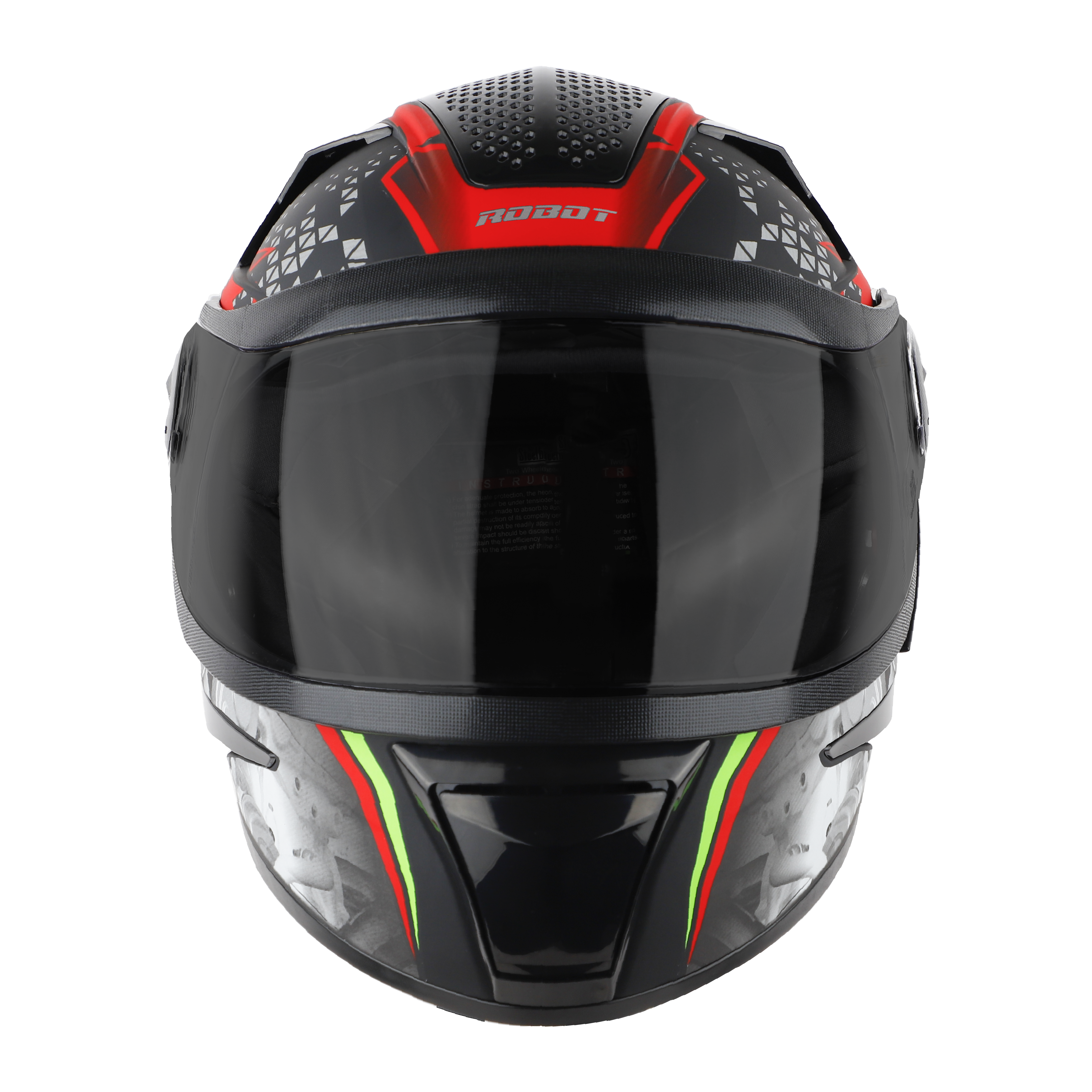 Steelbird SBH-17 Ignimeter Full Face ISI Certified Graphic Helmet (Glossy Black Green With Smoke Visor)