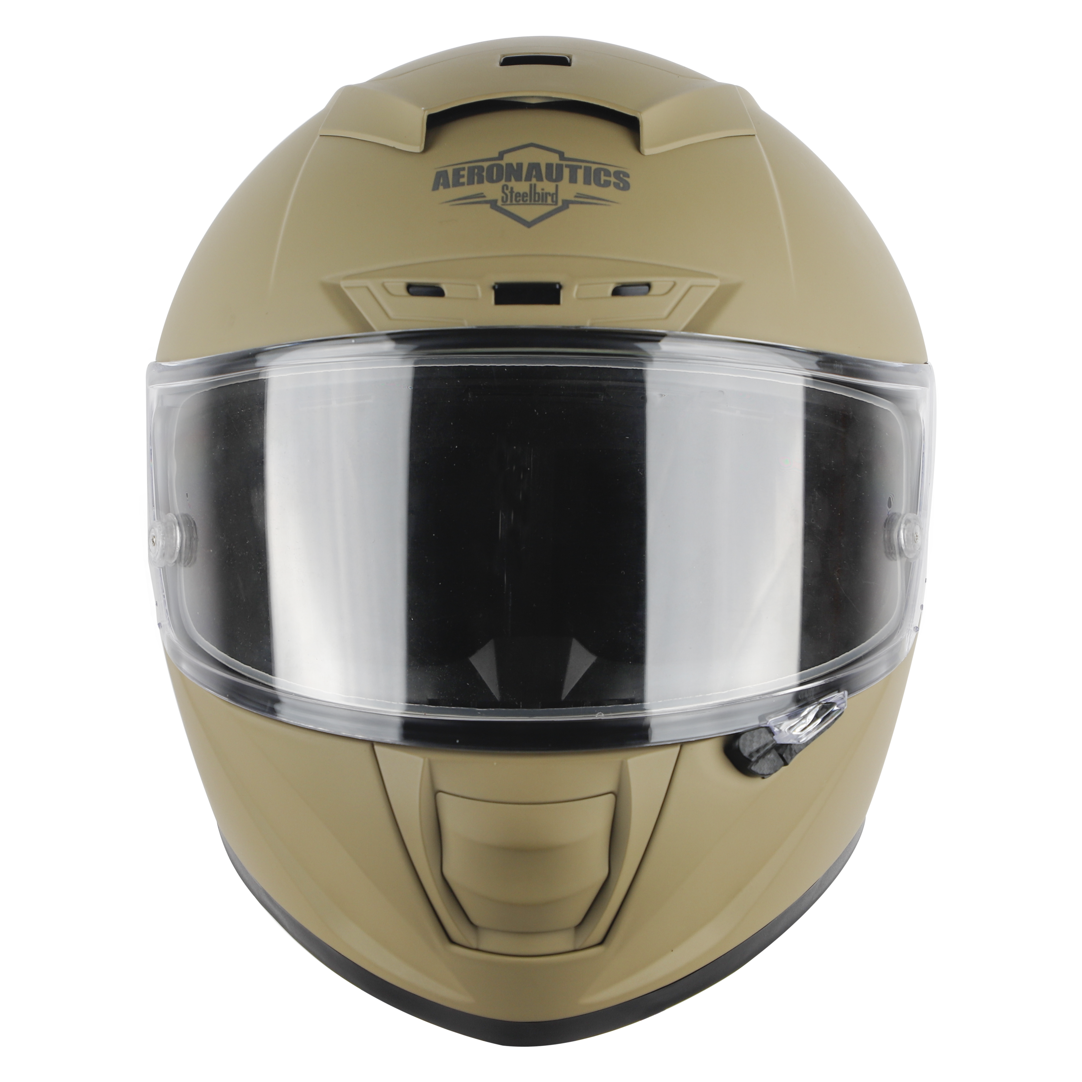 SA-5 DOT MAT DESERT STORM WITH CLEAR ANTI-FOG SHIELD VISOR