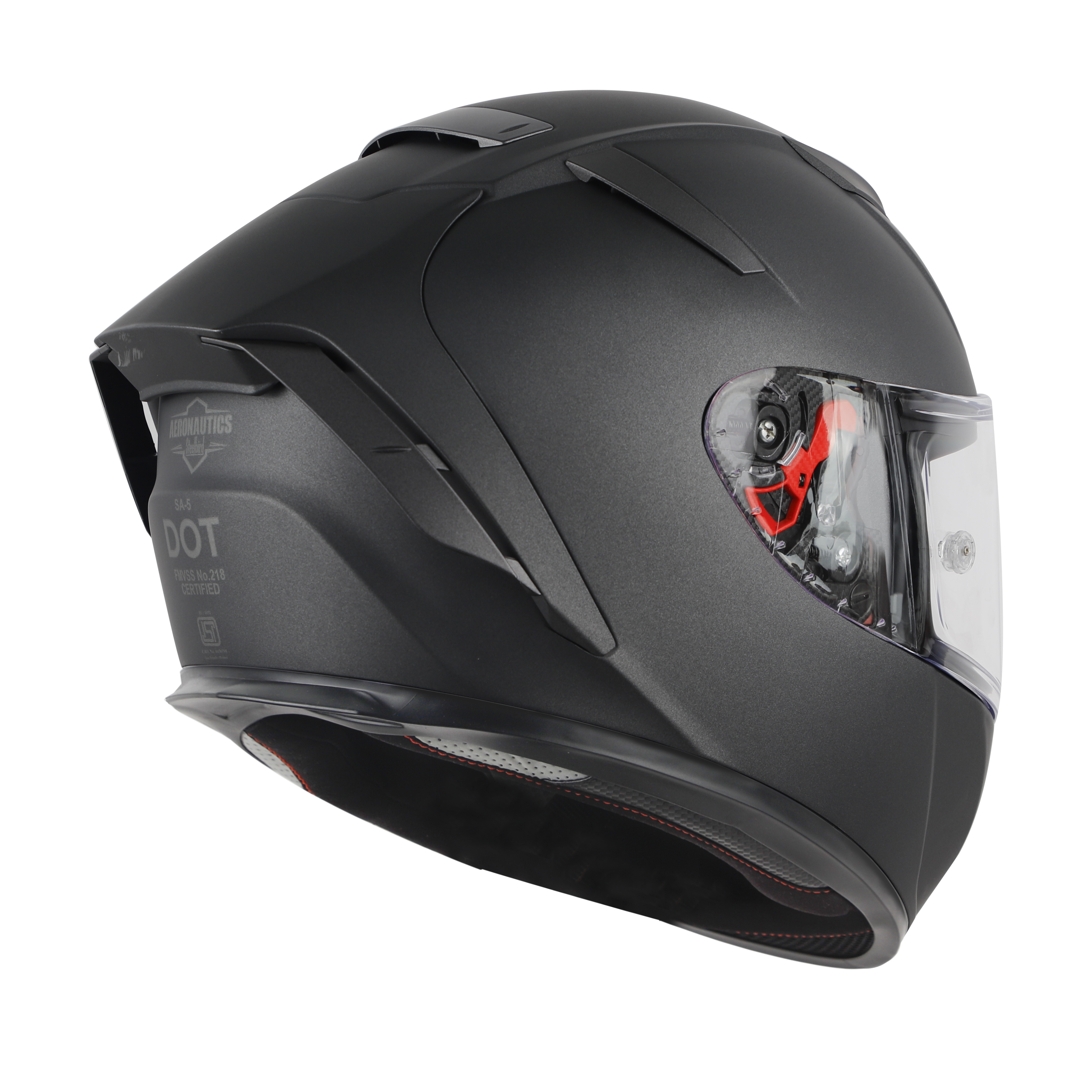 SA-5 DOT MAT AXIS GREY WITH CLEAR ANTI-FOG SHIELD VISOR