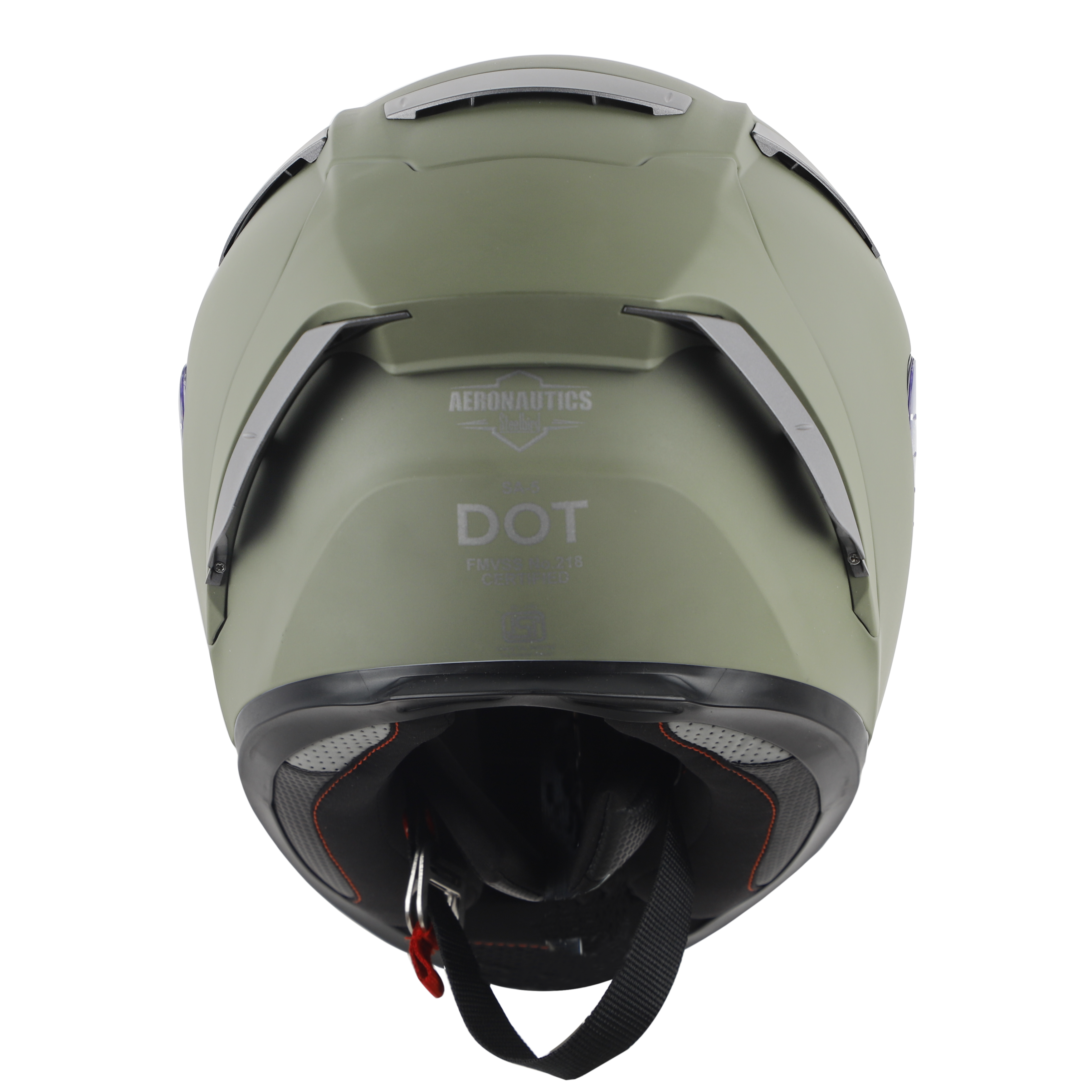 SA-5 DOT MAT BATTLE GREEN WITH CLEAR ANTI-FOG SHIELD VISOR