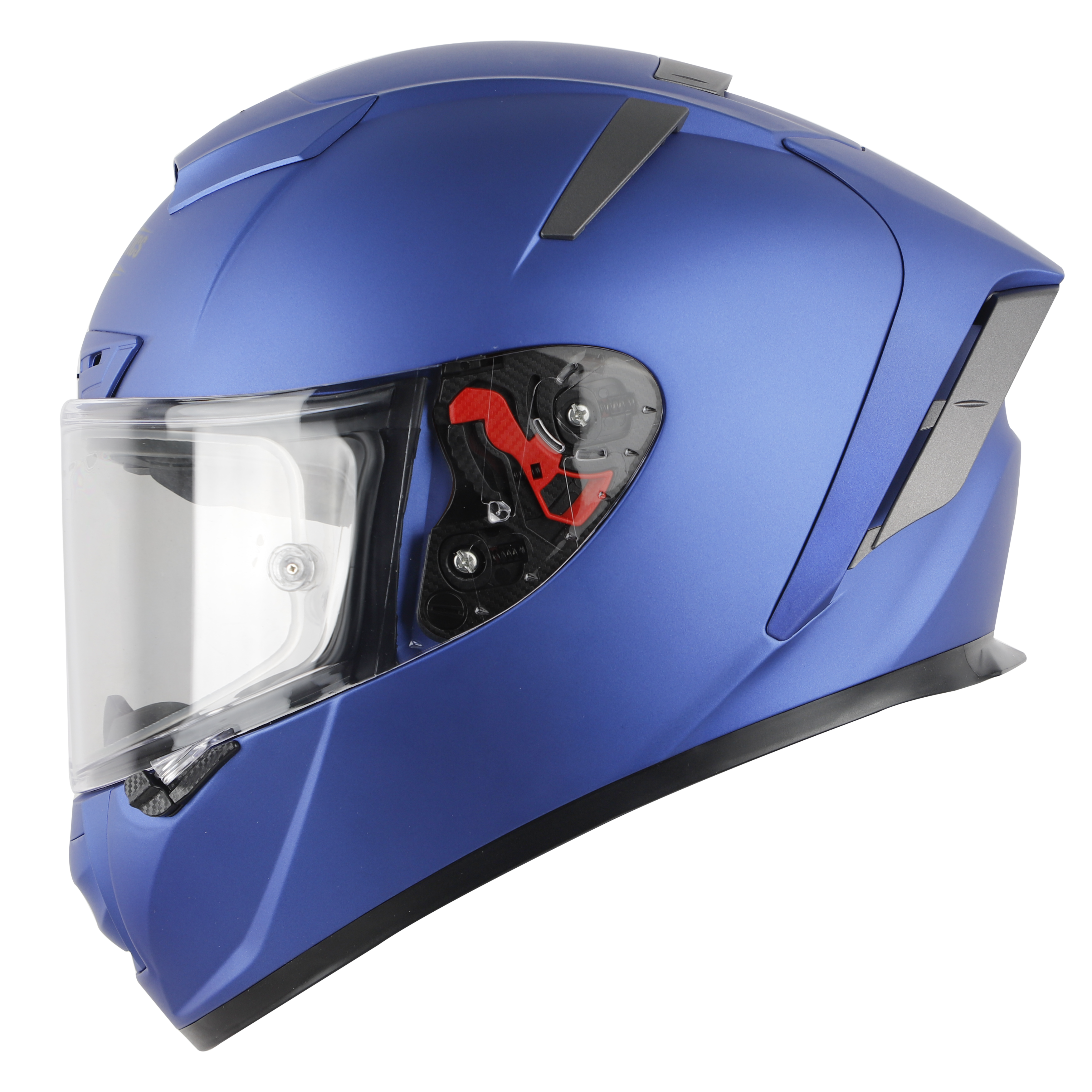 SA-5 DOT MAT Y.BLUE WITH CLEAR ANTI-FOG SHIELD VISOR