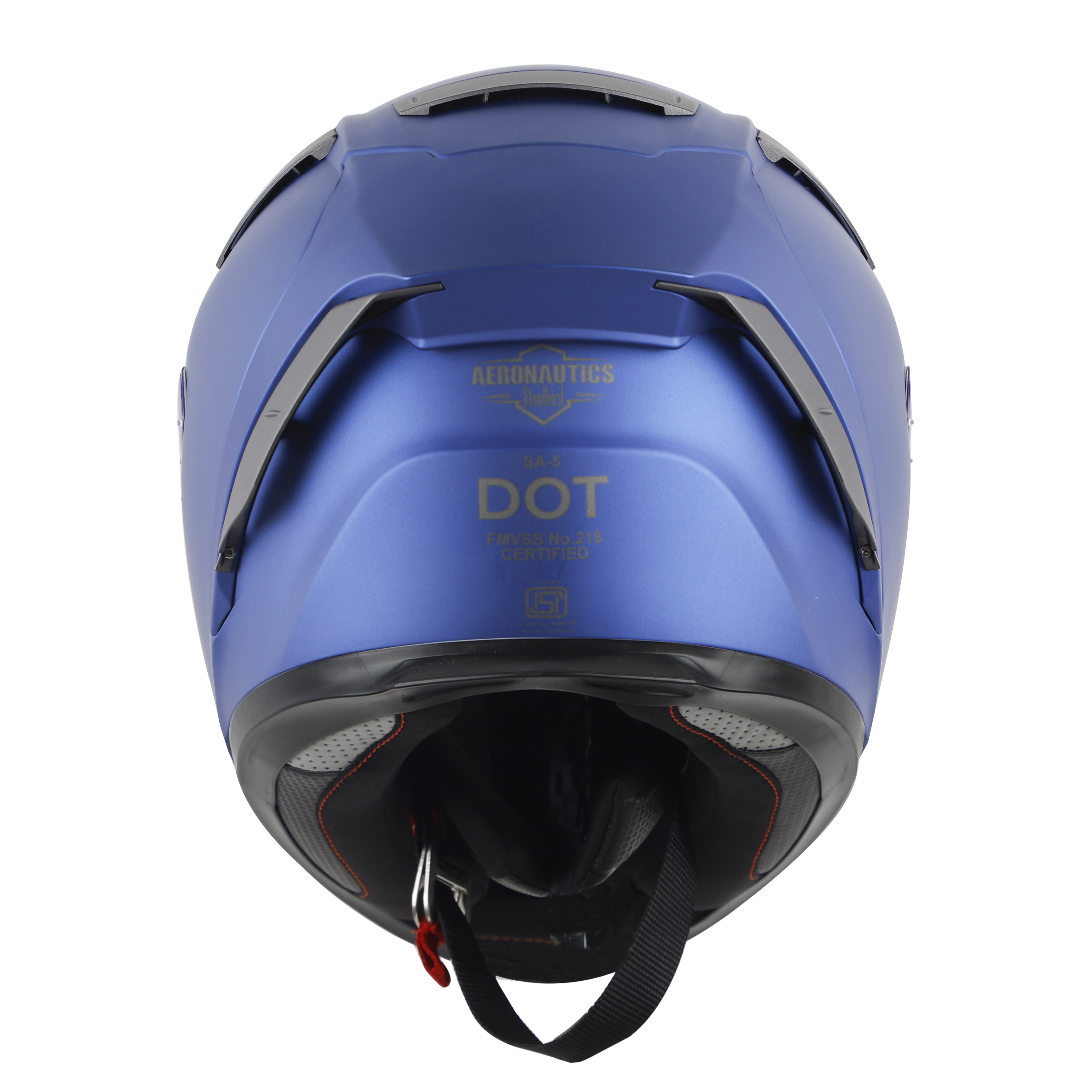 SA-5 DOT MAT Y.BLUE WITH CLEAR ANTI-FOG SHIELD VISOR