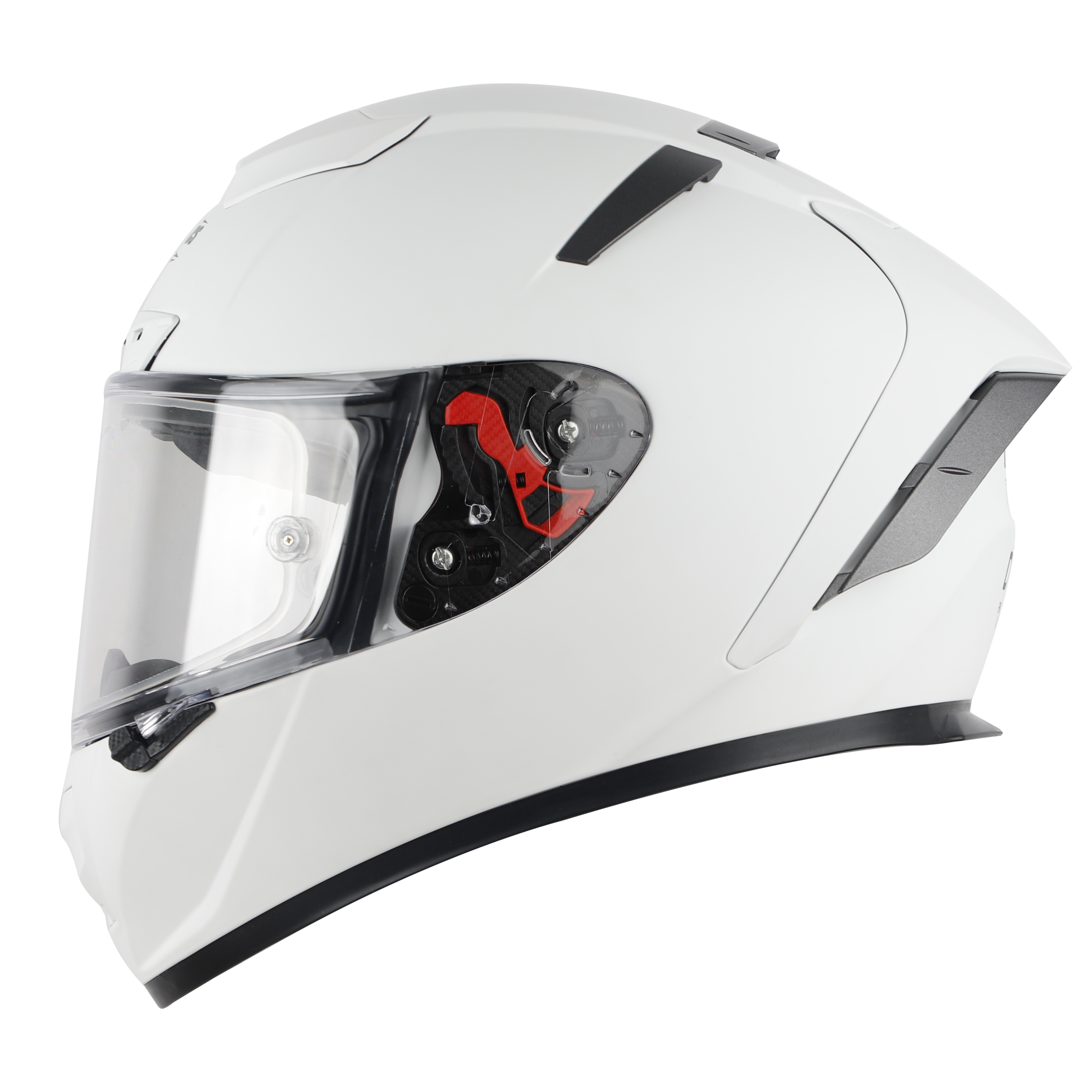 SA-5 DOT GLOSSY WHITE WITH CLEAR ANTI-FOG SHIELD VISOR