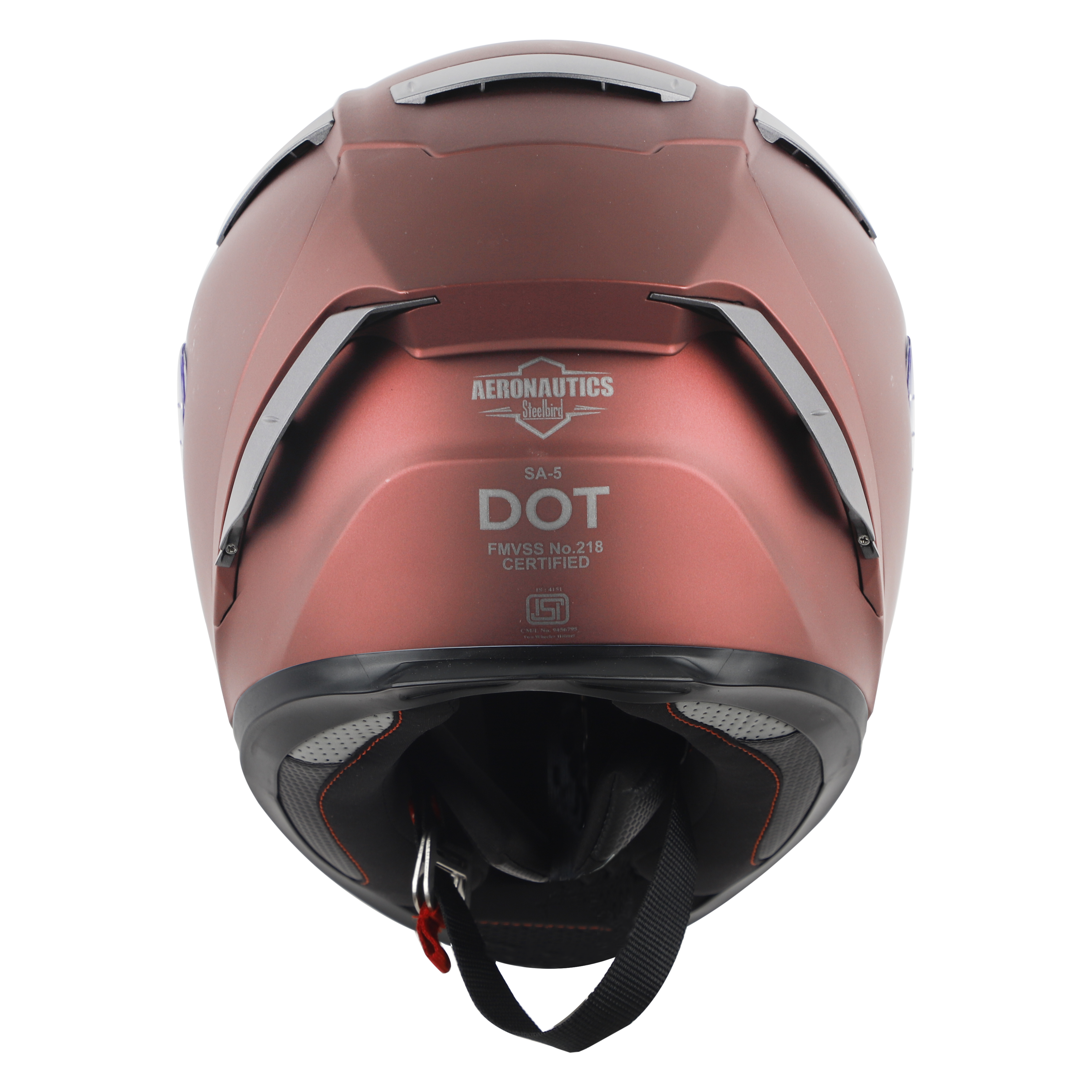 SA-5 DOT MAT MAROON WITH CLEAR ANTI-FOG SHIELD VISOR