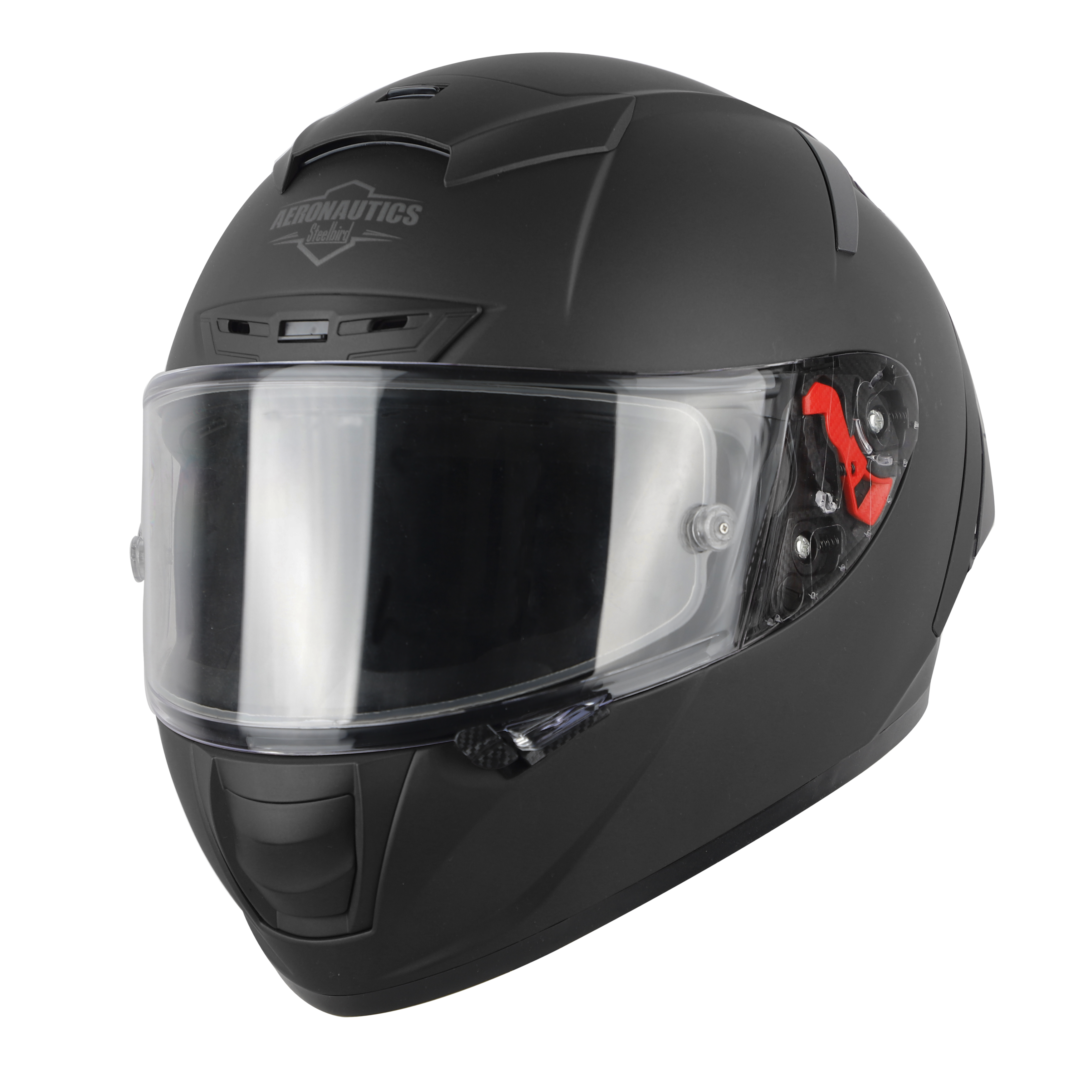 SA-5 DOT MAT BLACK WITH CLEAR ANTI-FOG SHIELD VISOR