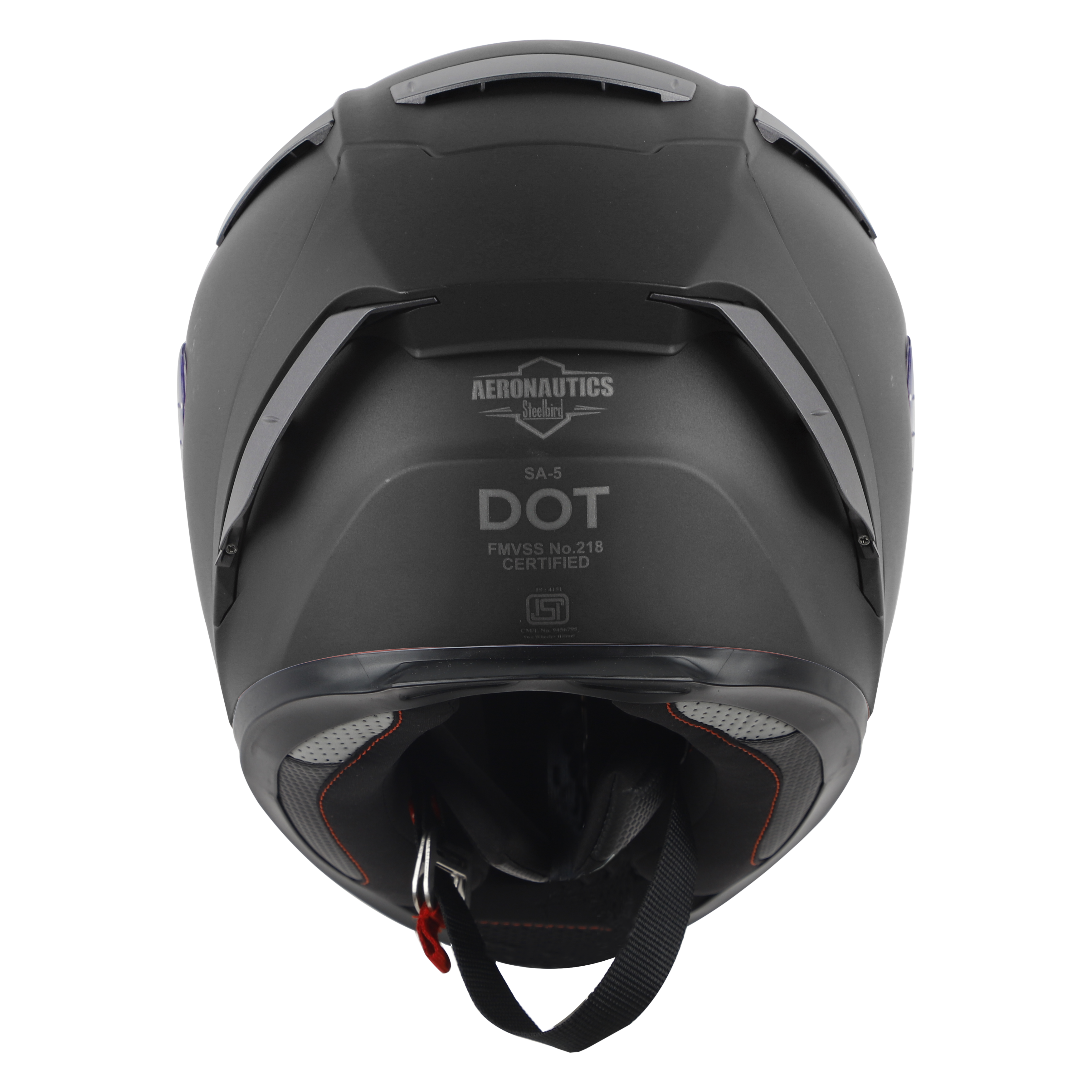 SA-5 DOT MAT BLACK WITH CLEAR ANTI-FOG SHIELD VISOR