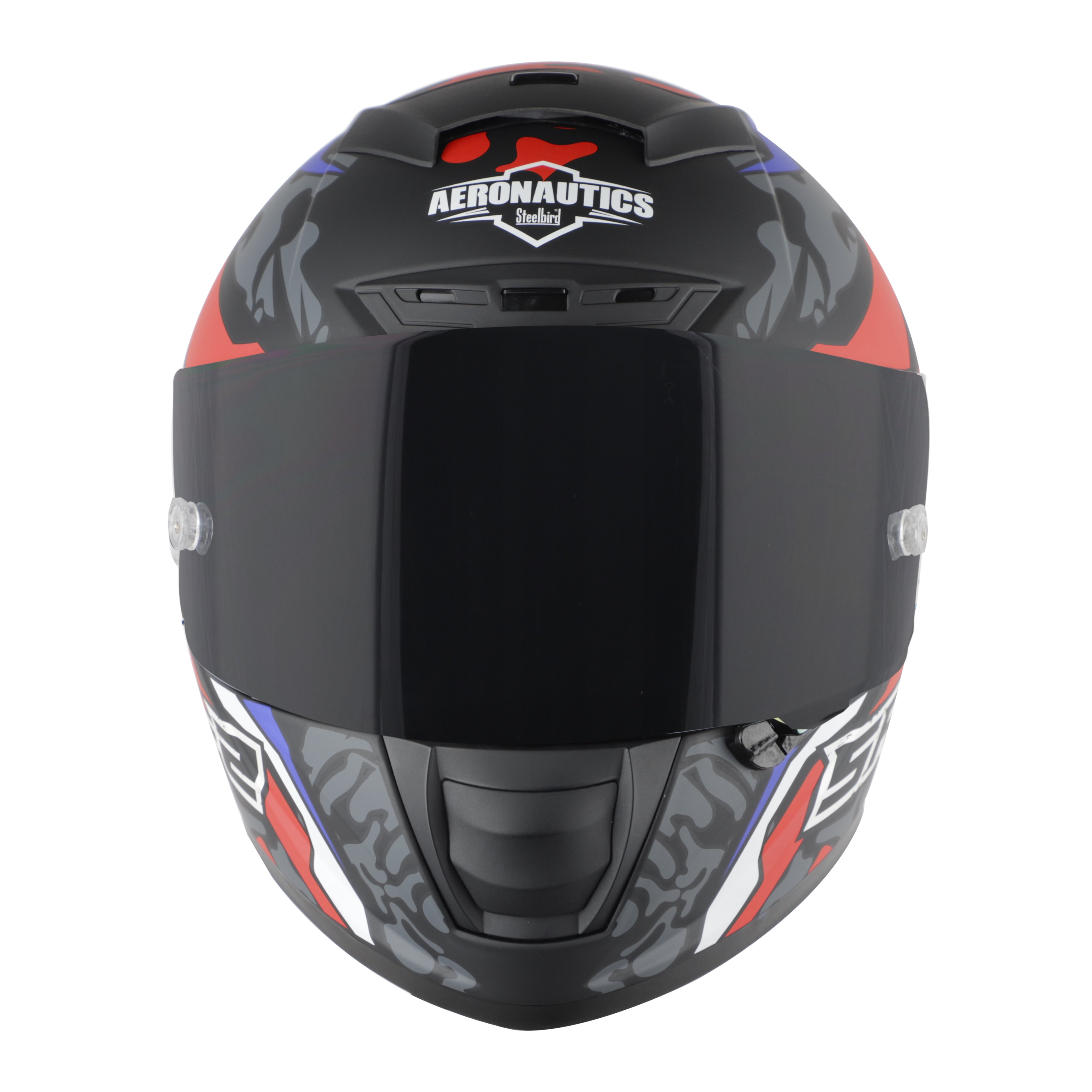 SA-2 TERMINATOR 3.0 GLOSSY BLACK WITH RED FITTED WITH CLEAR VISOR EXTRA SMOKE VISOR FREE (WITH ANTI-FOR SHIELD HOLDER)