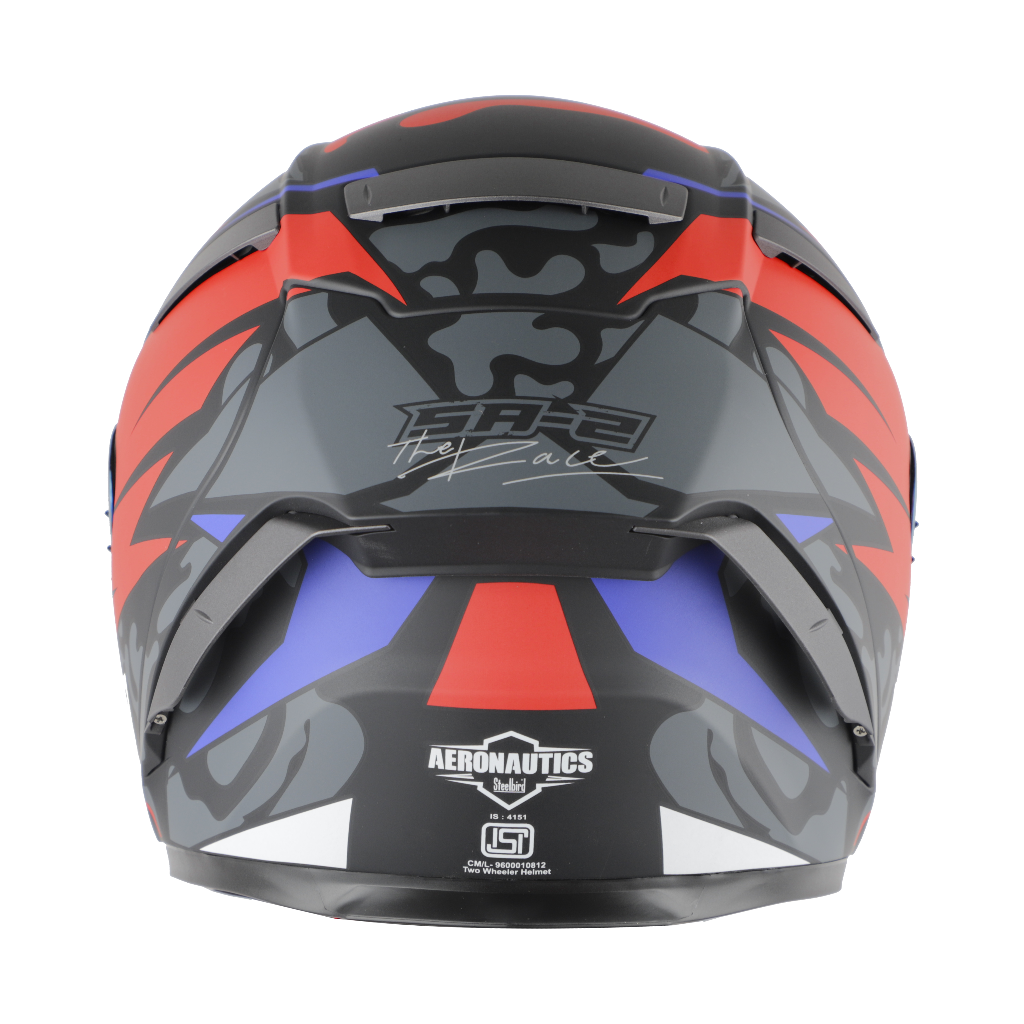 SA-2 TERMINATOR 3.0 MAT BLACK WITH RED FITTED WITH CLEAR VISOR EXTRA GOLD CHROME VISOR FREE (WITH ANTI-FOR SHIELD HOLDER)