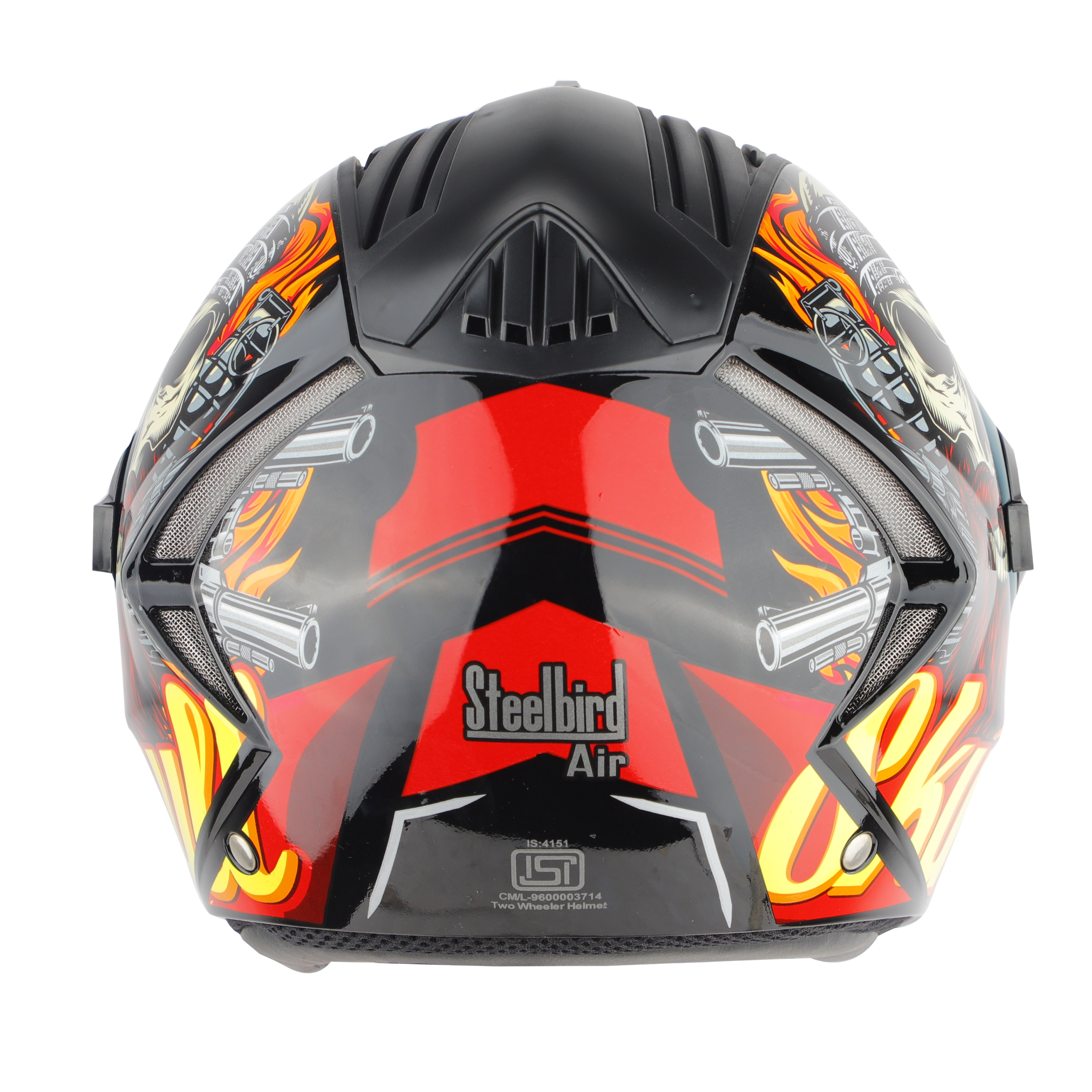 SBA-2 SPOOK GLOSSY BLACK WITH RED ( FITTED WITH CLEAR VISOR EXTRA SMOKE VISOR FREE