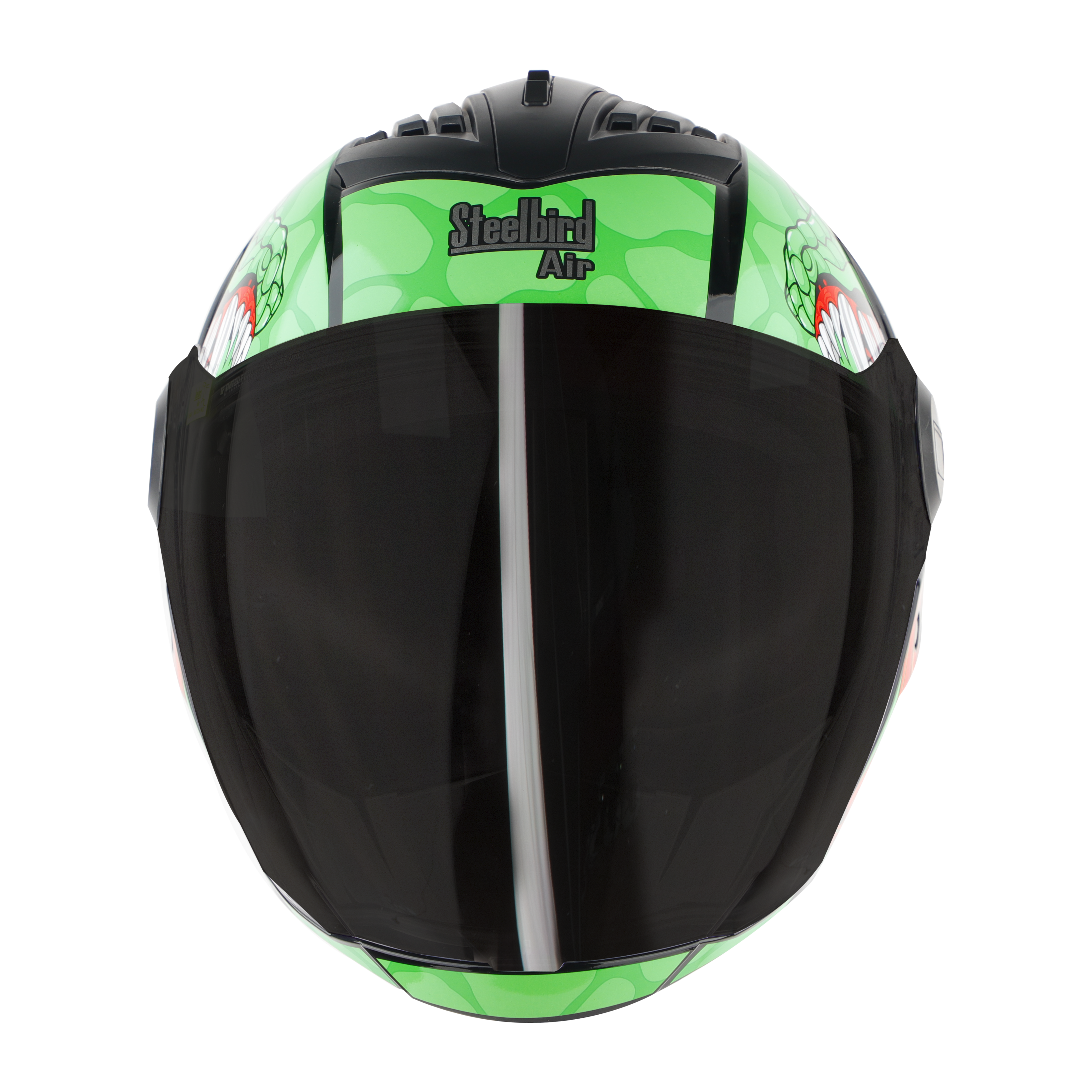 SBA-2 DRAGON MAT BLACK WITH GREEN (FITTED WITH CLEAR VISOR EXTRA SMOKE VISOR FREE)