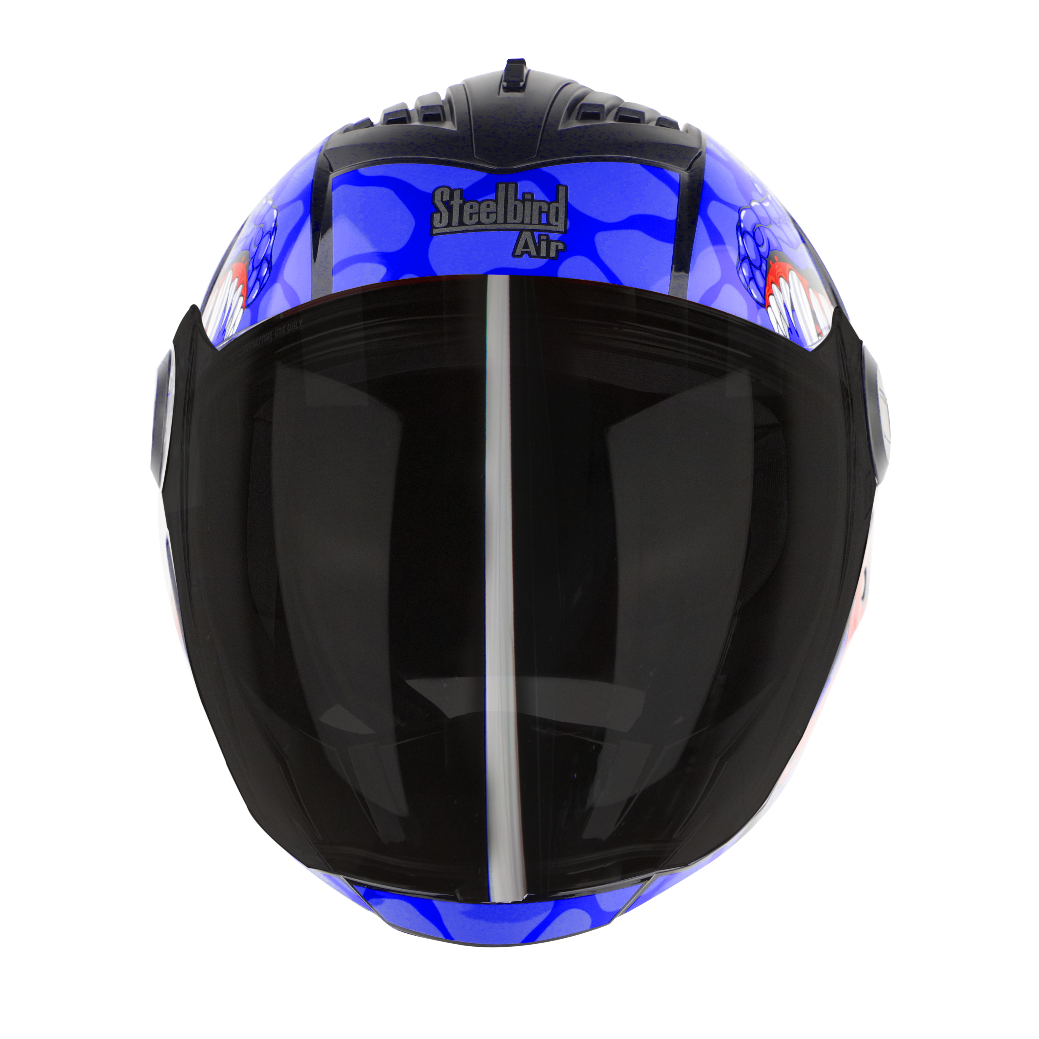 SBA-2 DRAGON GLOSSY BLACK WITH BLUE (FITTED WITH CLEAR VISOR EXTRA SMOKE VISOR FREE)