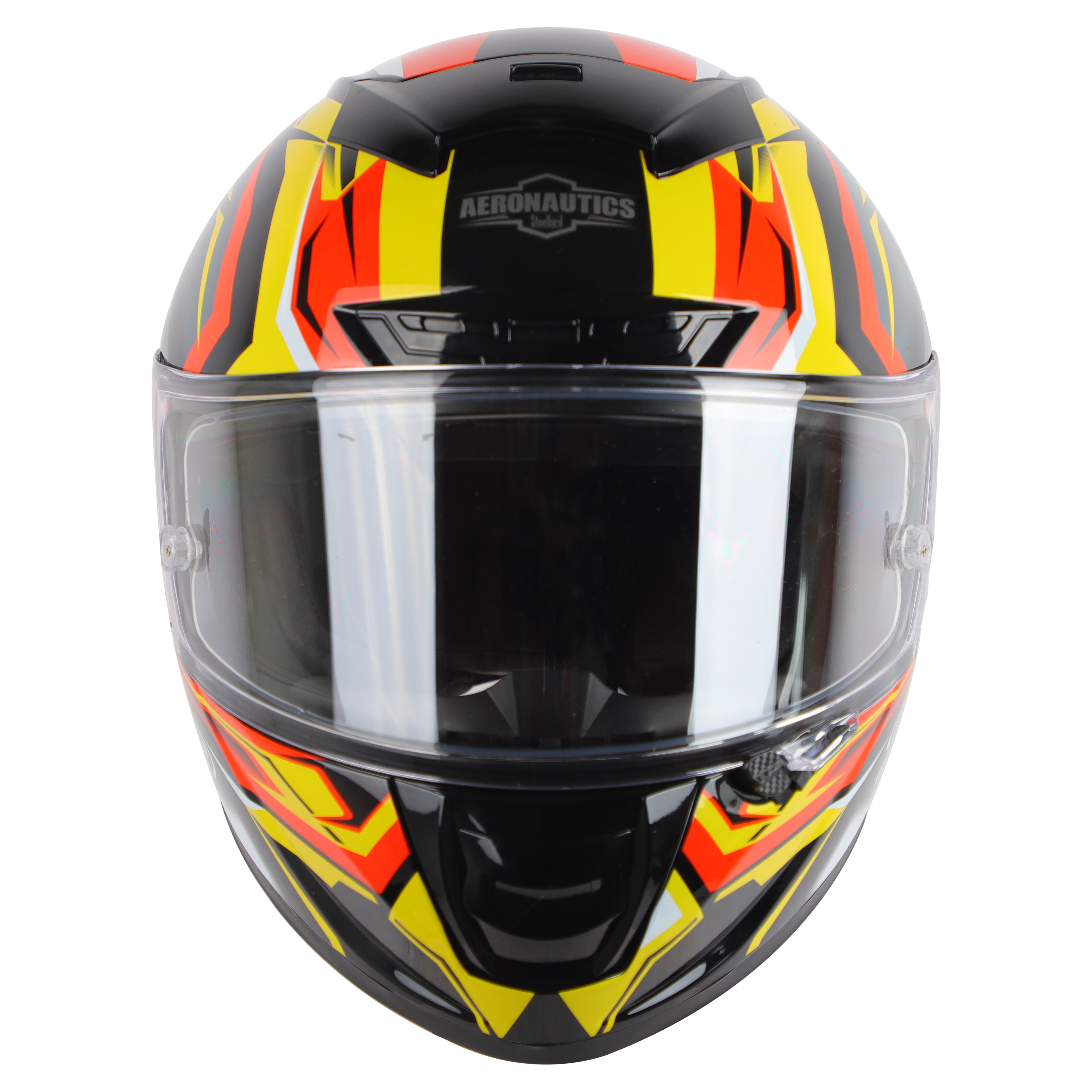 SA-5 DOT RACING SPIRIT GLOSSY BLACK WITH YELLOW ( WITH ANTI-FOG SHIELD)