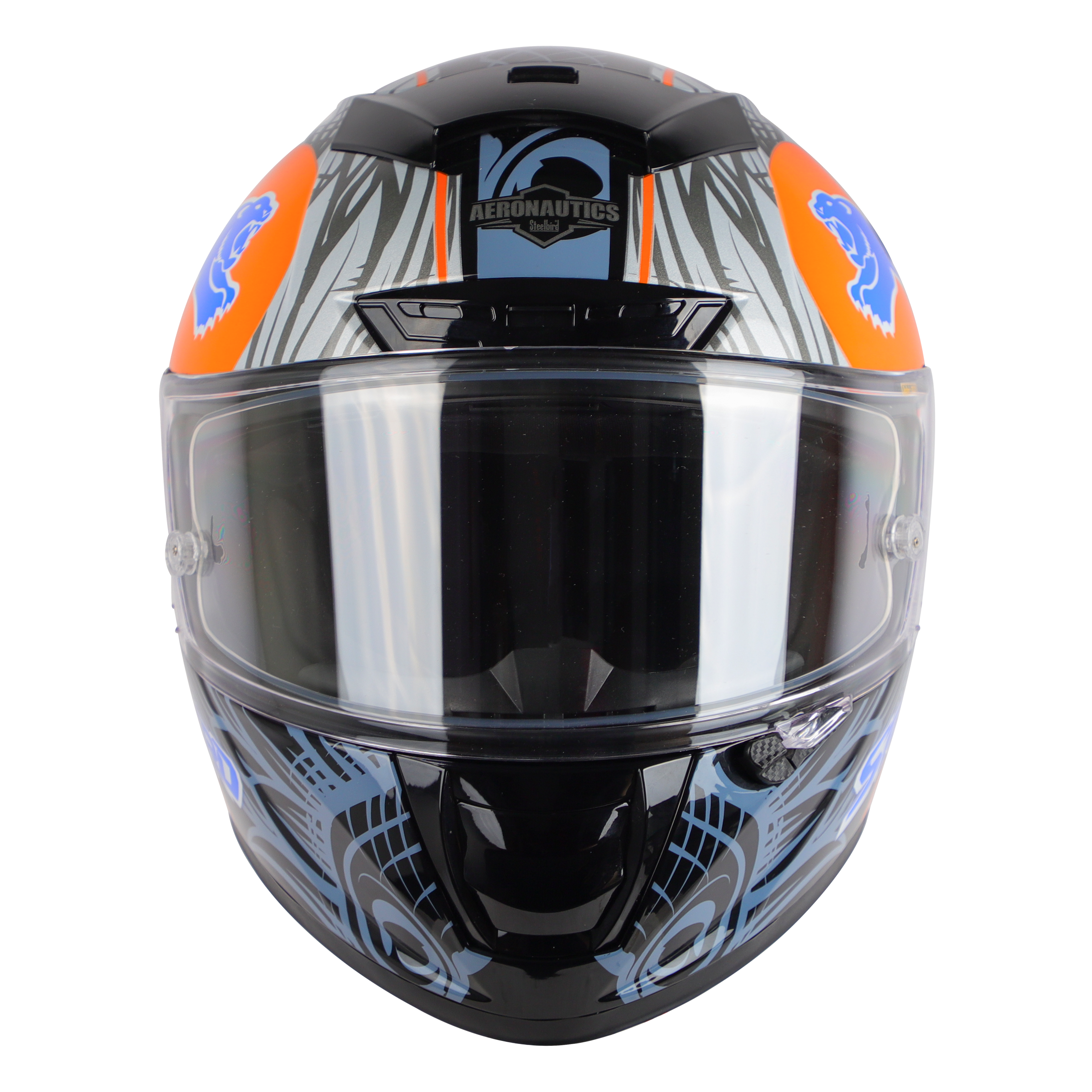 SA-5 DOT FLYDECK MAT BLACK WITH ORANGE (WITH ANTI-FOG SHIELD VISOR)